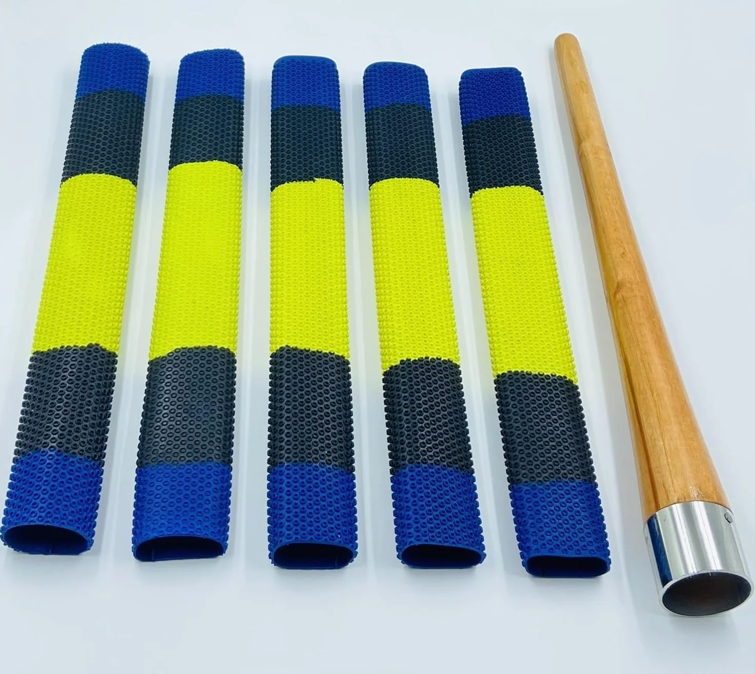 JaHaNa Wooden Grip Applicator Gripper Cone Cricket Bat Grips Set Multicolour