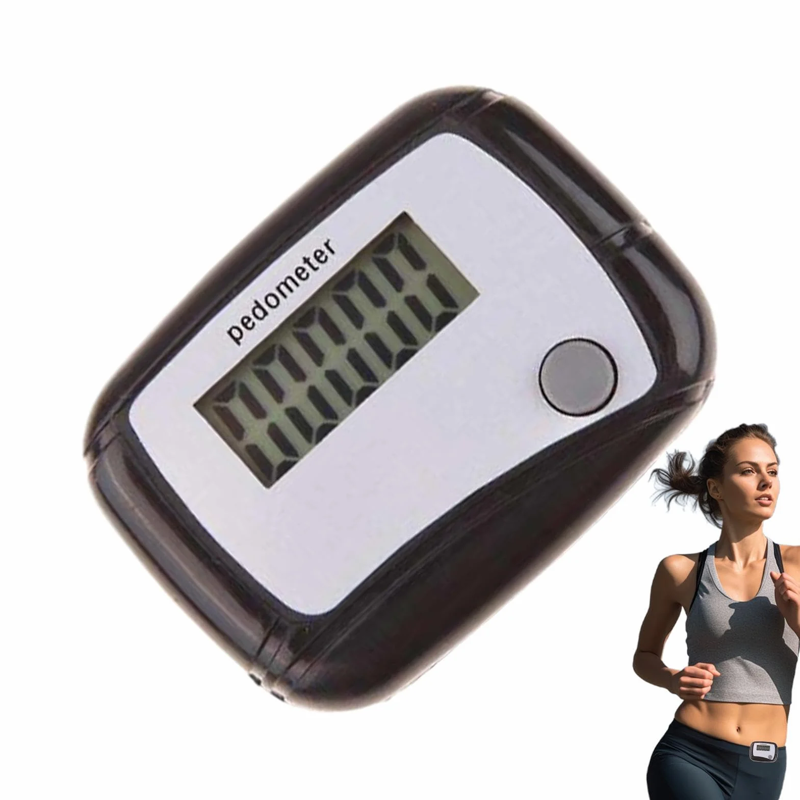 Podomètres numériques 3D pour personnes âgées - Compteur de pas précis - Appareil portable pour fitness, marche, randonnée