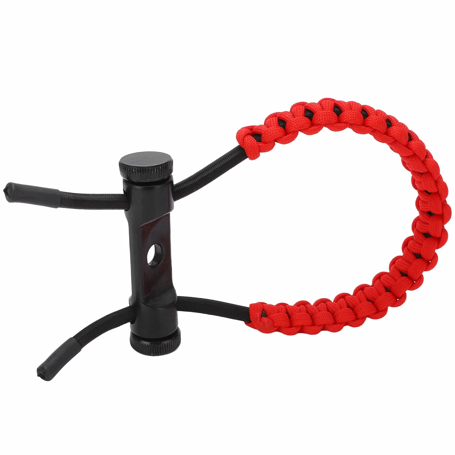 Élingues de Poignet d'Arc à Poulies Réglable Durable, Corde de Dragonne de Chasse pour Tir à l'Arc (Rouge)
