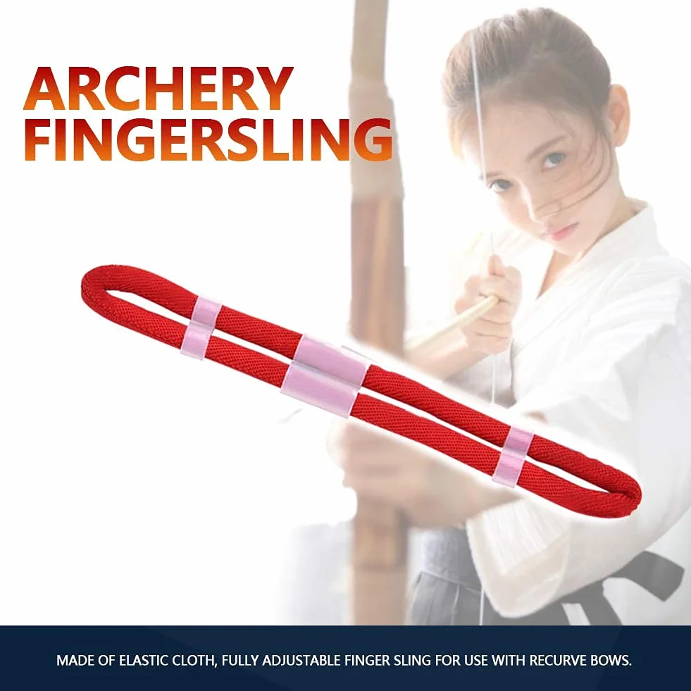 Alomejor Archery Finger Sling élastique réglable pour Arc recourbé