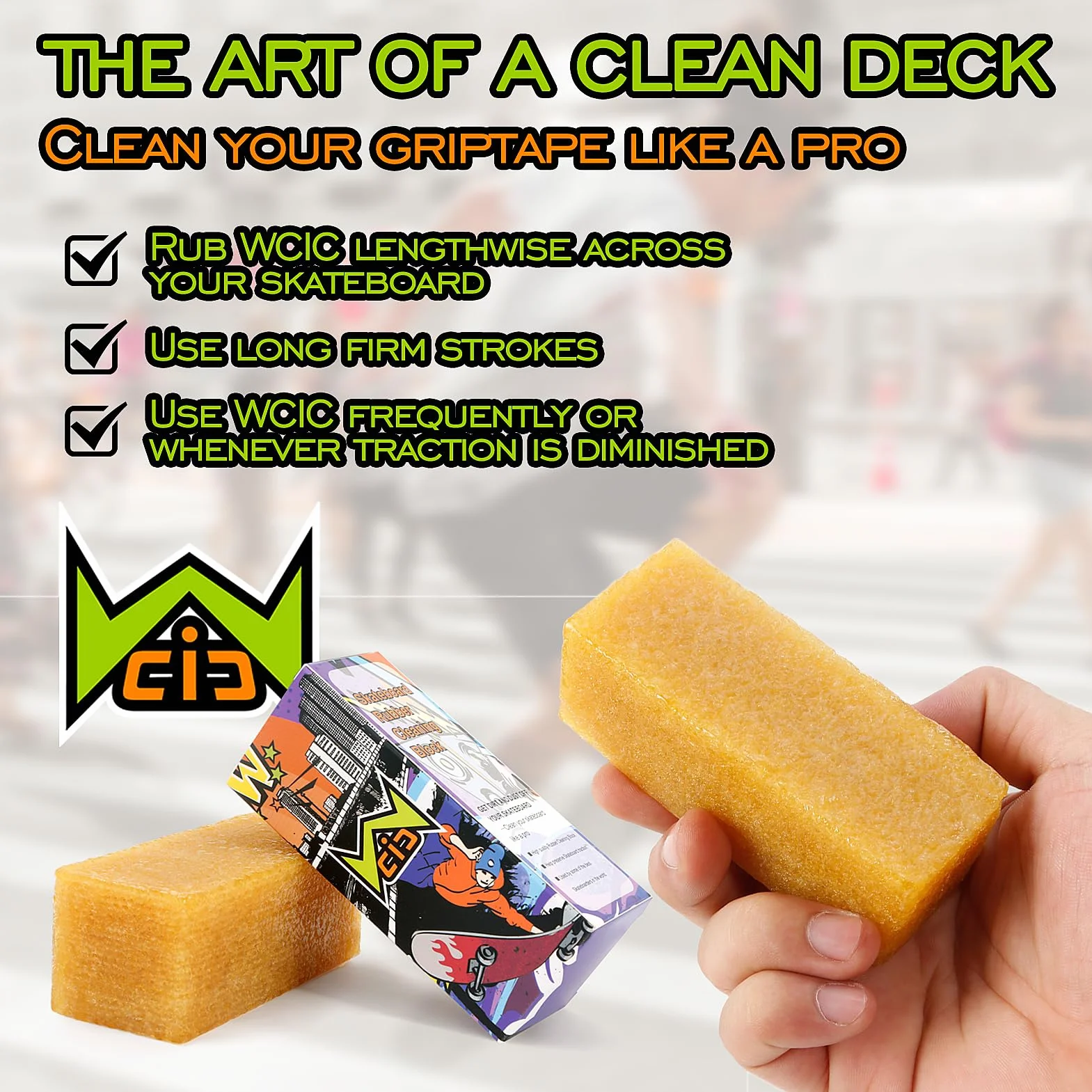 Skateboard Grip Tape Cleaner Rubber Abrasive Cleaning Stick Accessoires de Planche à Roulettes