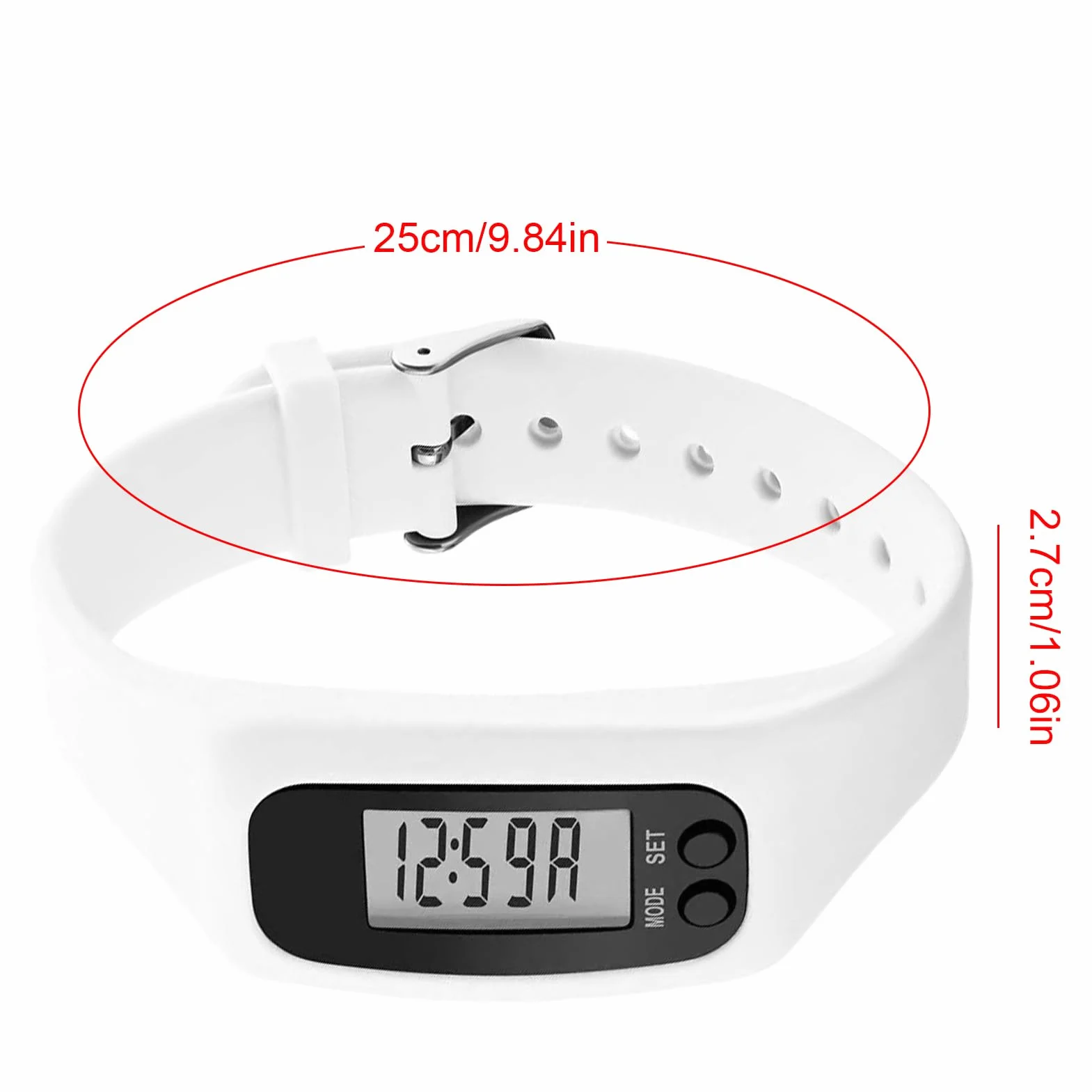 Montre Podomètre Grand Écran Compteur de Pas et Calories Sans Téléphone Ni Application pour Hommes Femmes Seniors