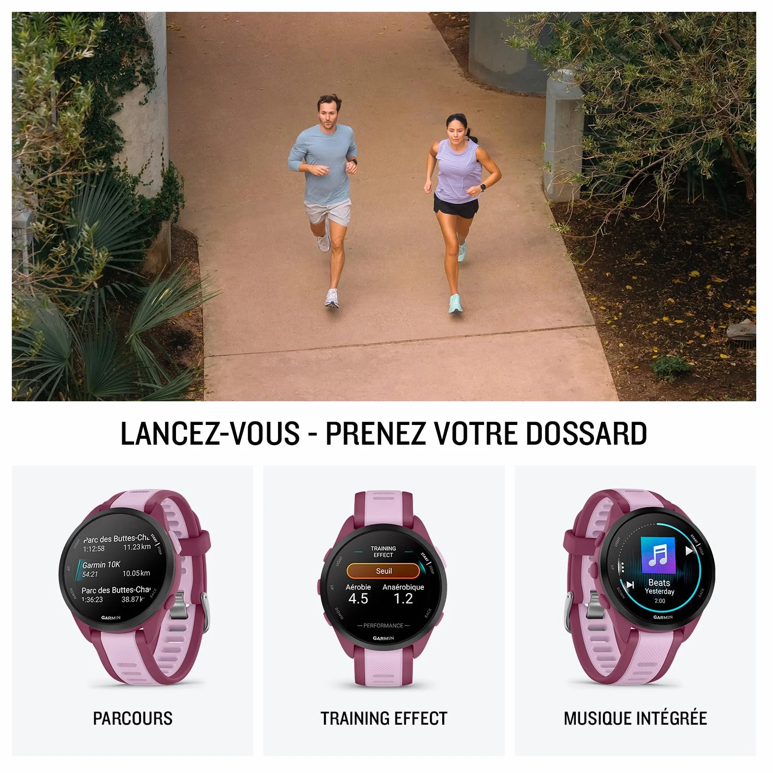 Garmin Forerunner 165 Music Montre GPS Running Écran AMOLED Noir Gris 43 mm