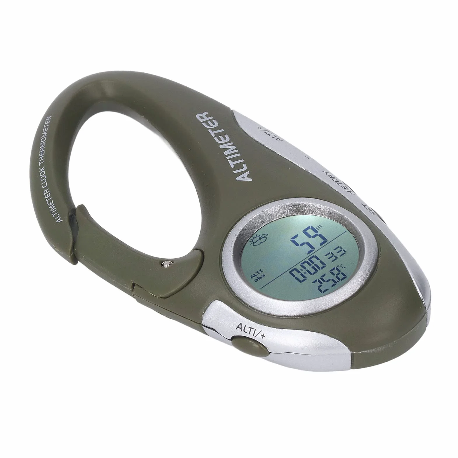 Baromètre Altimètre Numérique Portable, Boussole d'altitude Rétro-éclairé, Boîtier ABS
