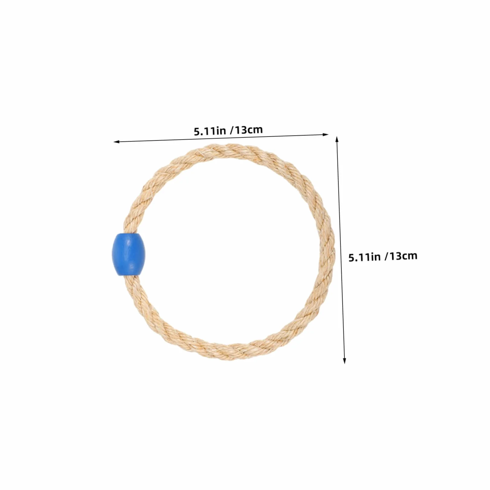 HEMOTON 15 Pièces Jeu de Manteau extérieur Jouets de Corde sisal réutilisables Pièces de Lancement d'anneau Jeux d'agilité en Beige