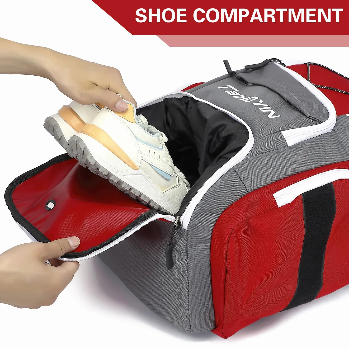 Sac à dos de baseball pour équipement, batte, gants, casque et accessoires, grand compartiment principal