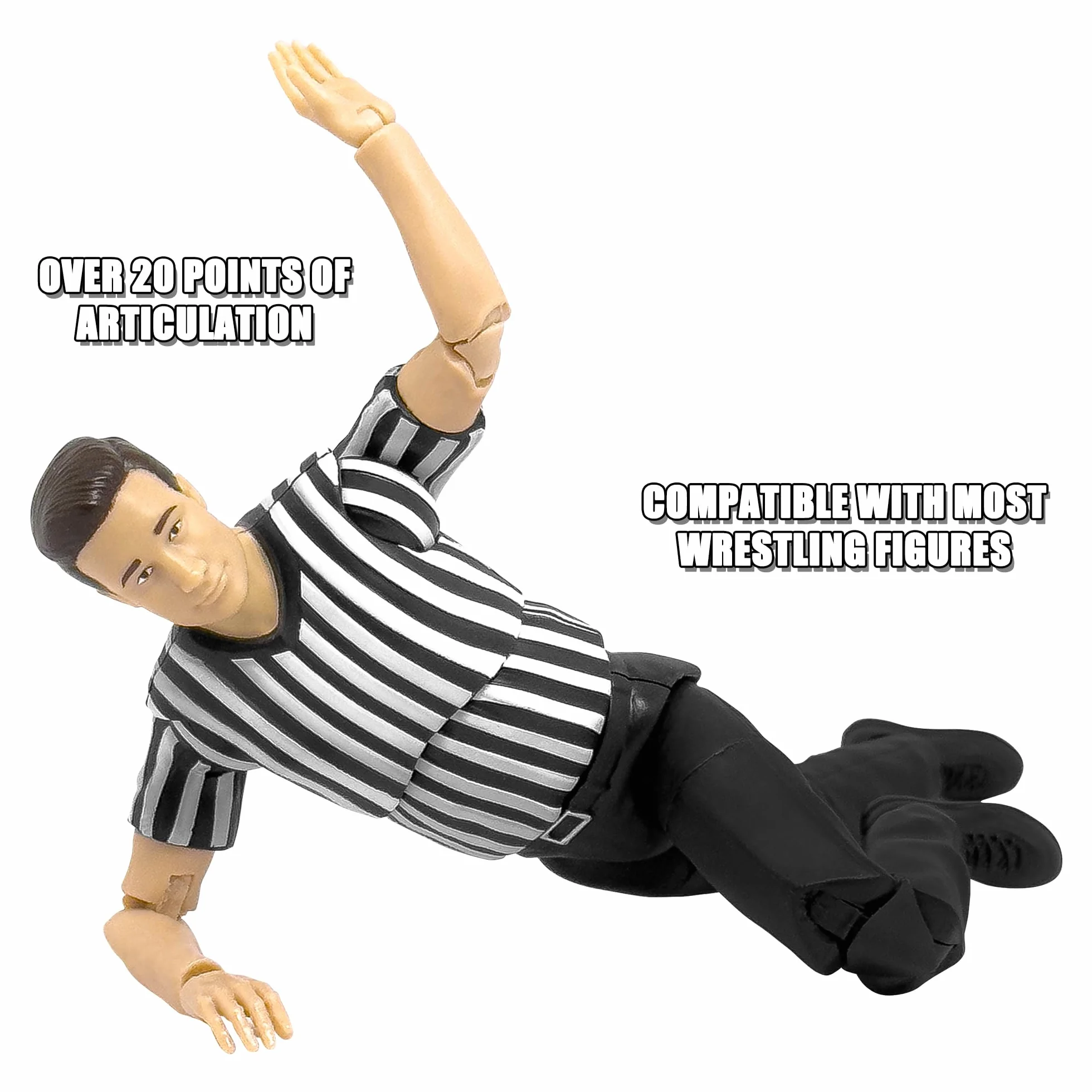 Figures Toy Company Arbitre ultime figurines lutte WWE articulation luxe