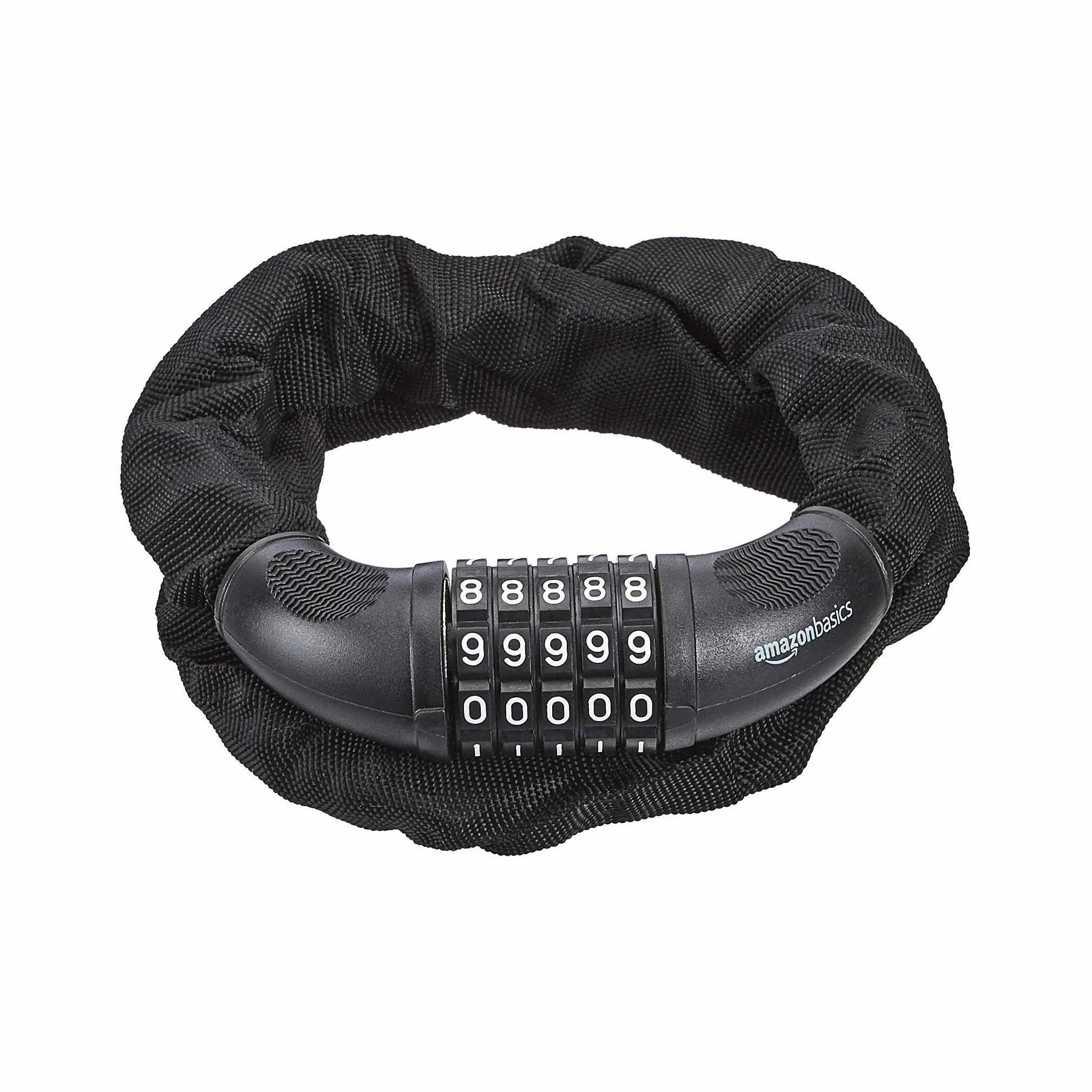 Amazonbasics Anti-vol de vélo chaîne cadenas combinaison 5 chiffres 97,2 cm Noir
