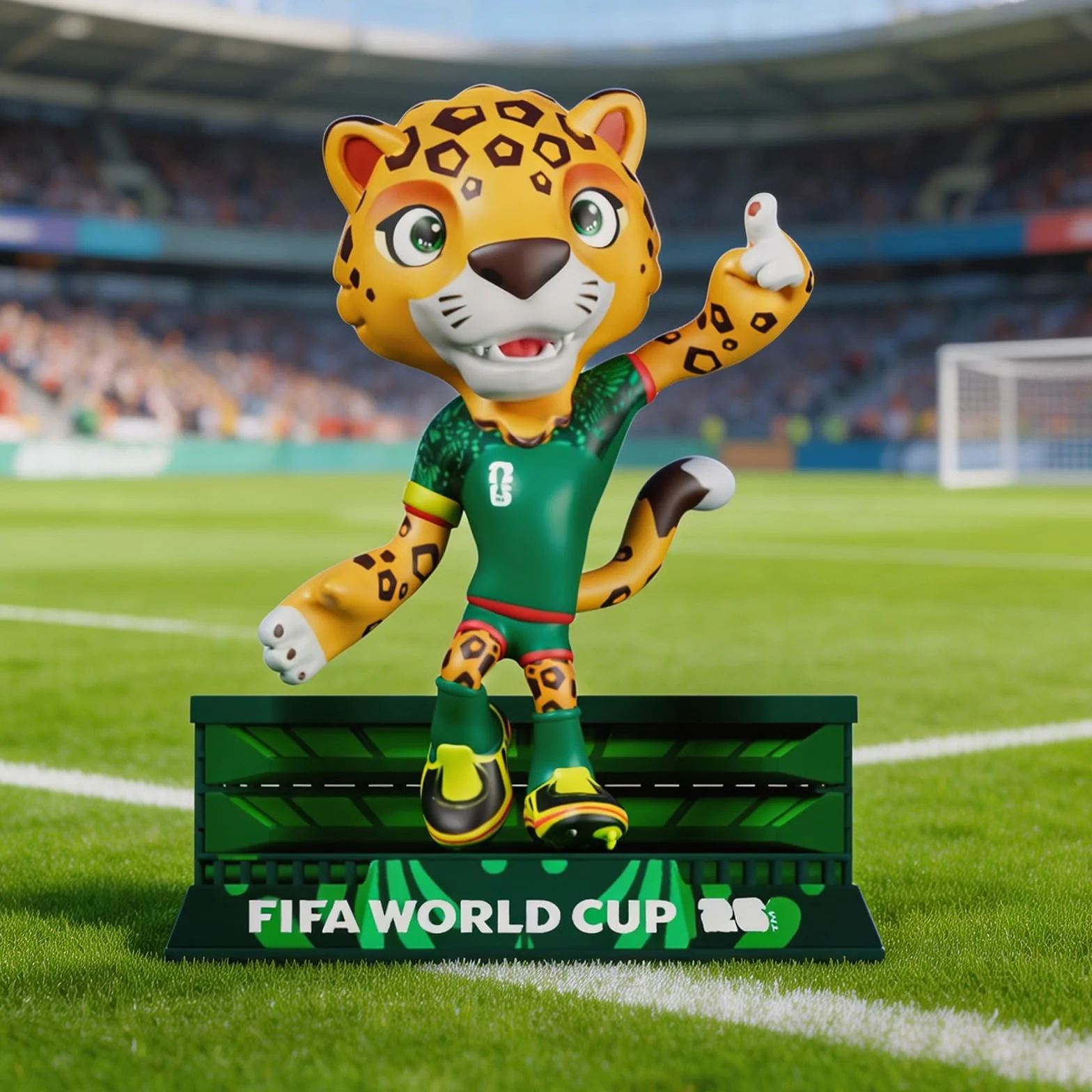 Sanyetral FIFA World Cup 2026 3PCS Figurines de Mascottes Multicolore, Clutch, Zayu, Maple, Jeu de Court-B 6 cm