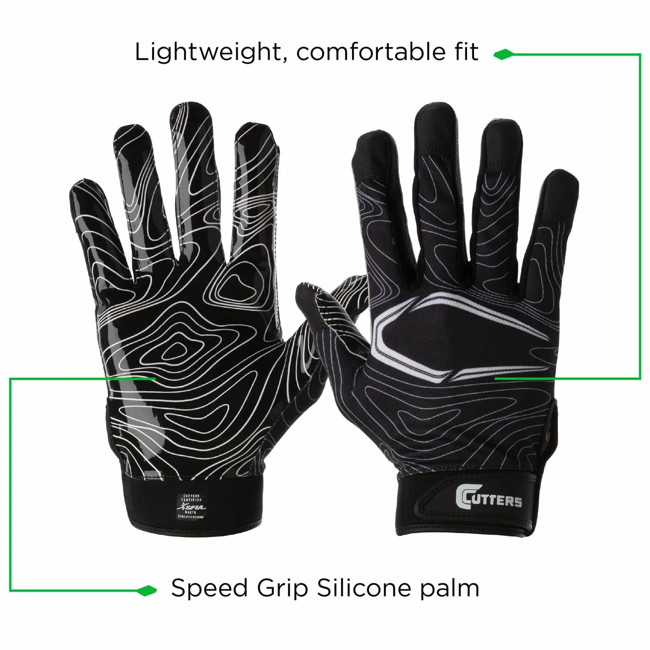 Gants de Football Game Day - Gants de Receveur - Grip Ultra Collant - Tailles Jeunes et Adultes (1 Paire)