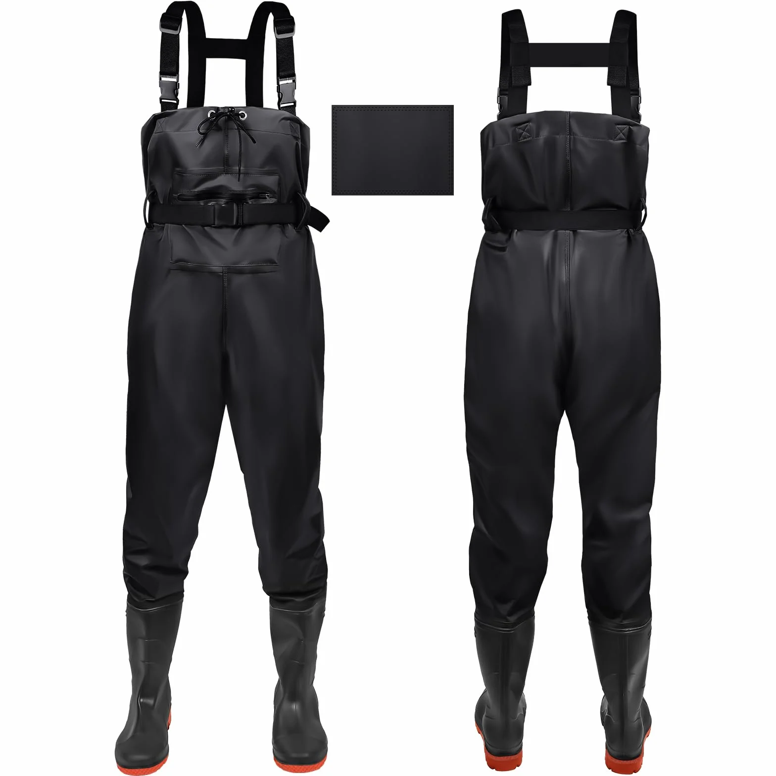 IEEILULU Waders Pêche Homme Pantalons avec Poche Poitrine Nylon Bottes 40-47 Antidérapants