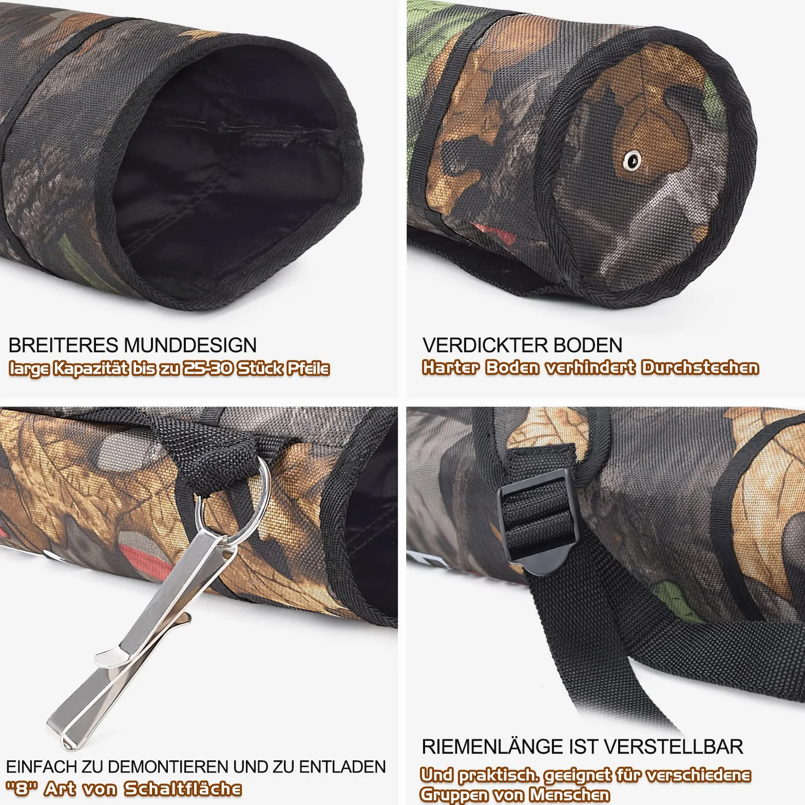 Elong Flèche Carquois Tir à l'arc Support Réglable pour Arc Compound Classique Chasse Cible