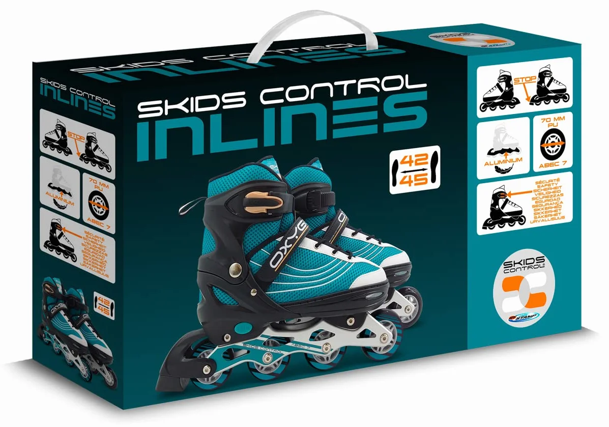 Patins en Ligne Ajustable Semi-Soft SKIDS Control Oxygen T. 42-45 Blue-Black