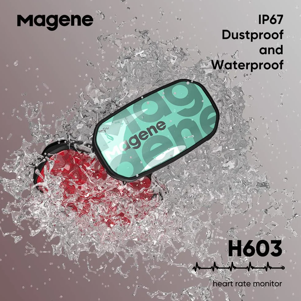 Magene H603 Cardiofréquencemètre Sangle pectorale IP67 Étanche Bluetooth 4.2 Ant+