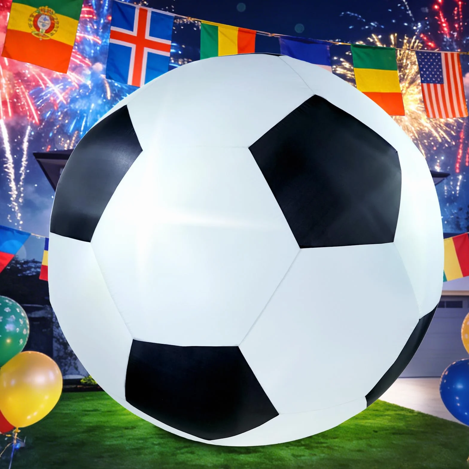 Décorations extérieures gonflables Coupe du monde 2026 1,8 m ballon football géant sport