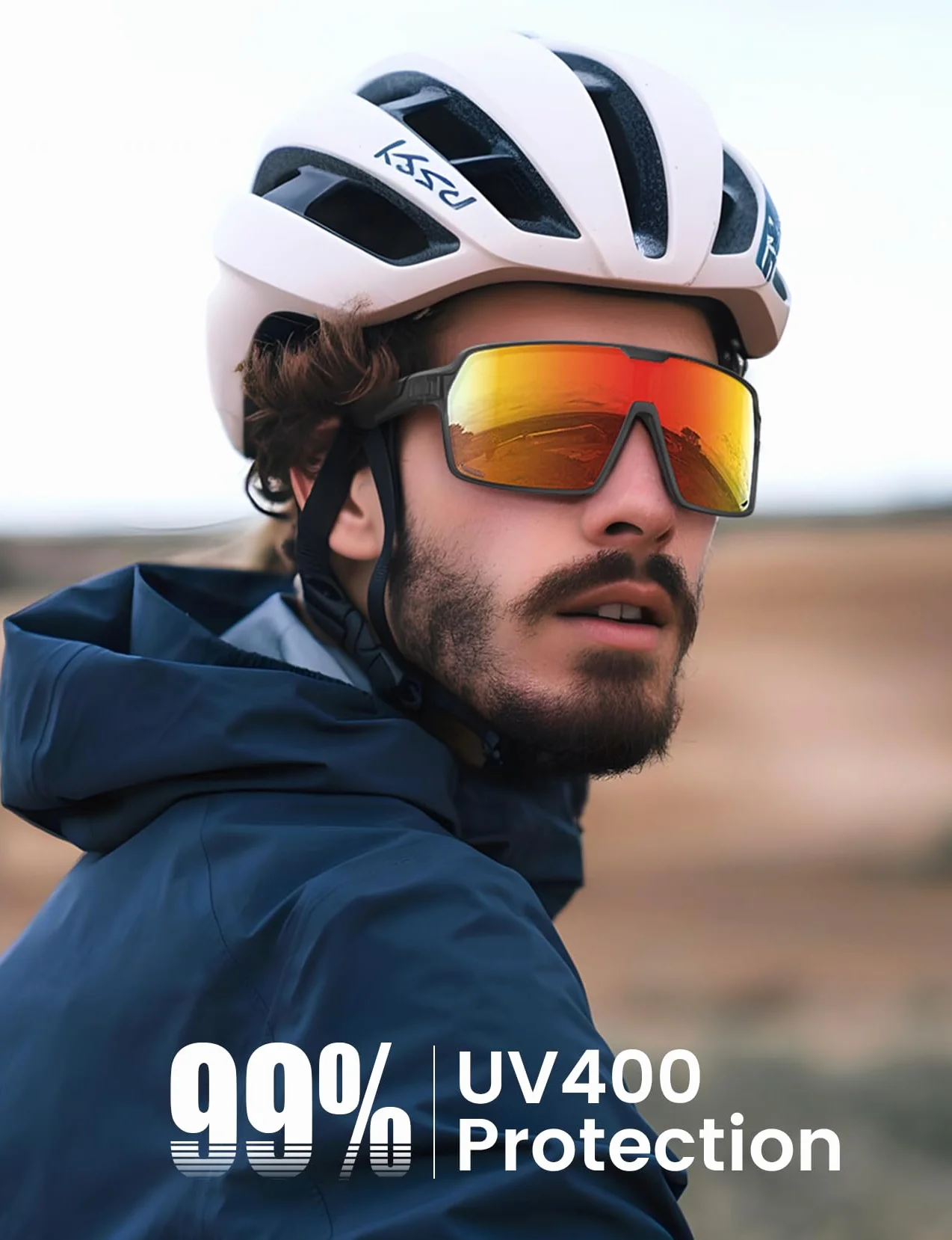Lamicall Lunettes de Soleil Polarisées Cyclisme UV400 TR90-Monture Ultra-Légère