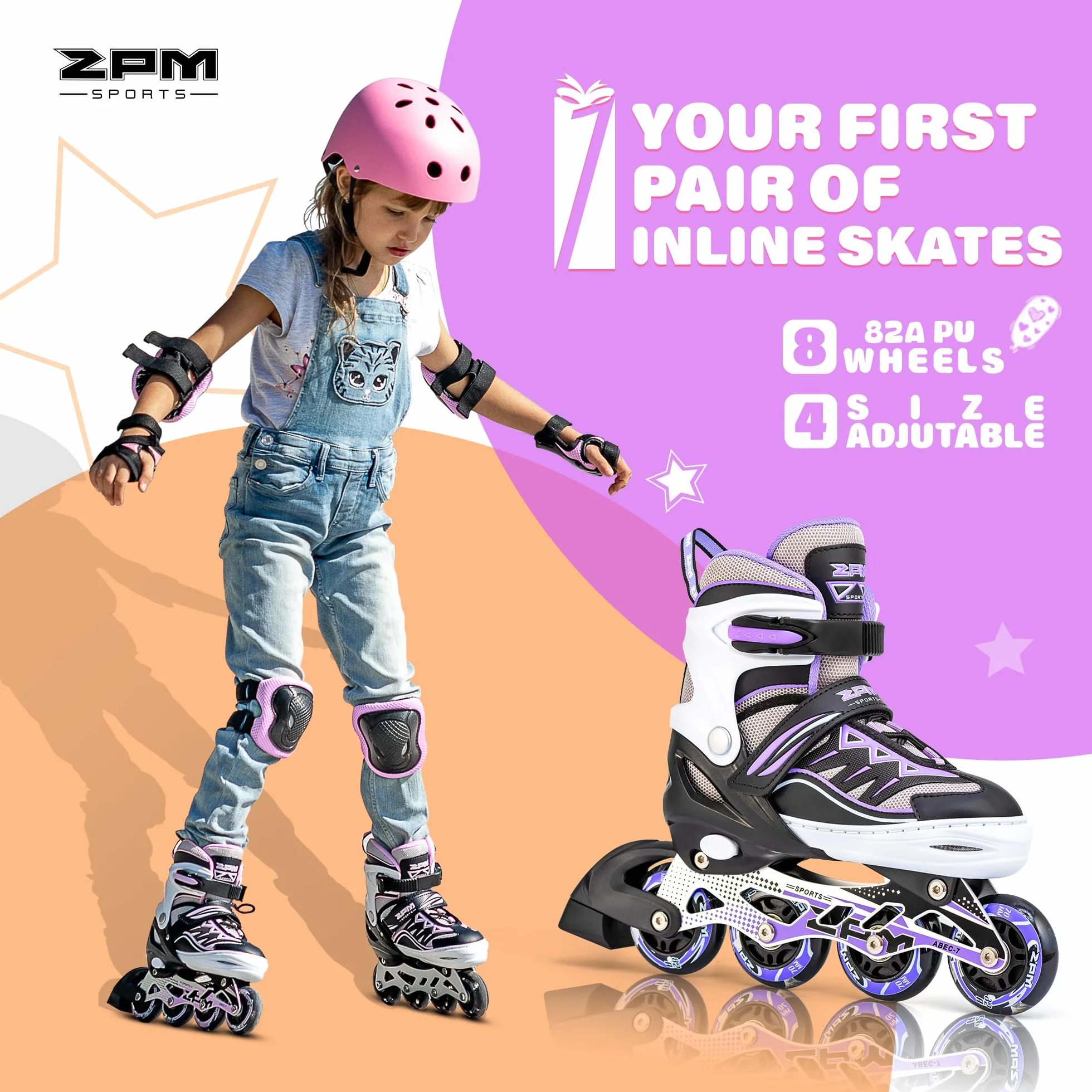 Cytia Patins en Ligne à Roues LED Taille Réglable pour Enfants, Femmes et Hommes