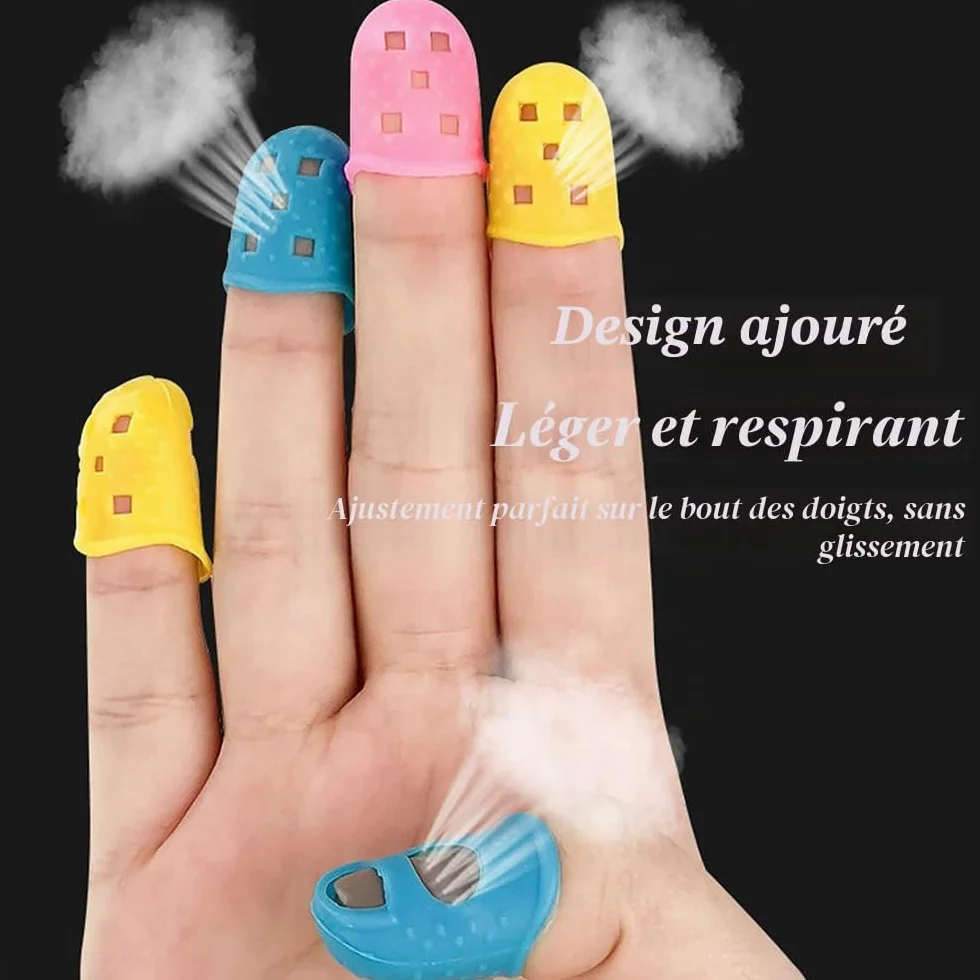 30 Pièces Protections Doigts Silicone pour Guitare - Capsules Antidérapantes Réutilisables