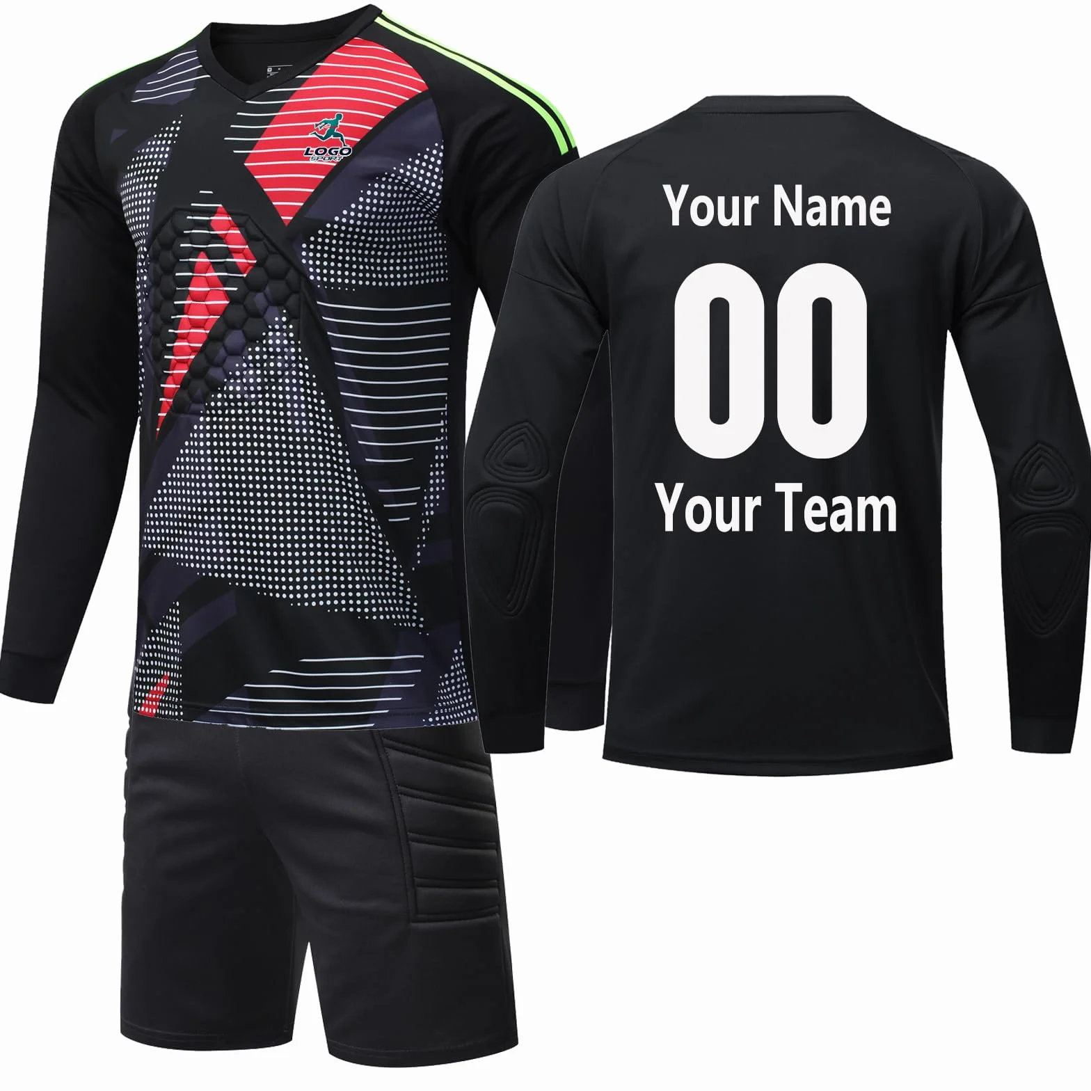Uniformes de Gardien de But Personnalisés Maillot Adulte Sweat-Shirt Éponge