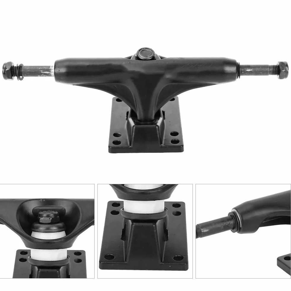 Alomejor Trucks de Skateboard en Alliage Alu-Magnésium 2 pcs – Réglables pour Planche à roulettes, Longboard