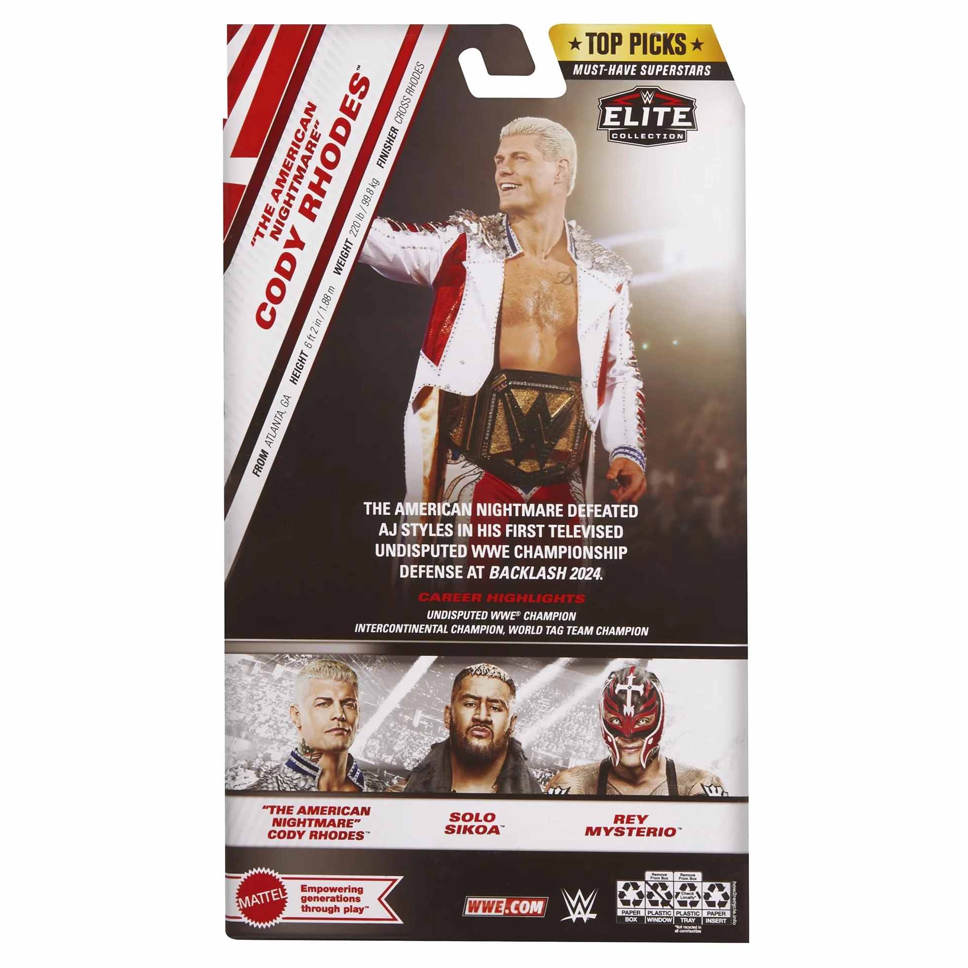 WWE Cody Rhodes Elite 2025 Vague 4