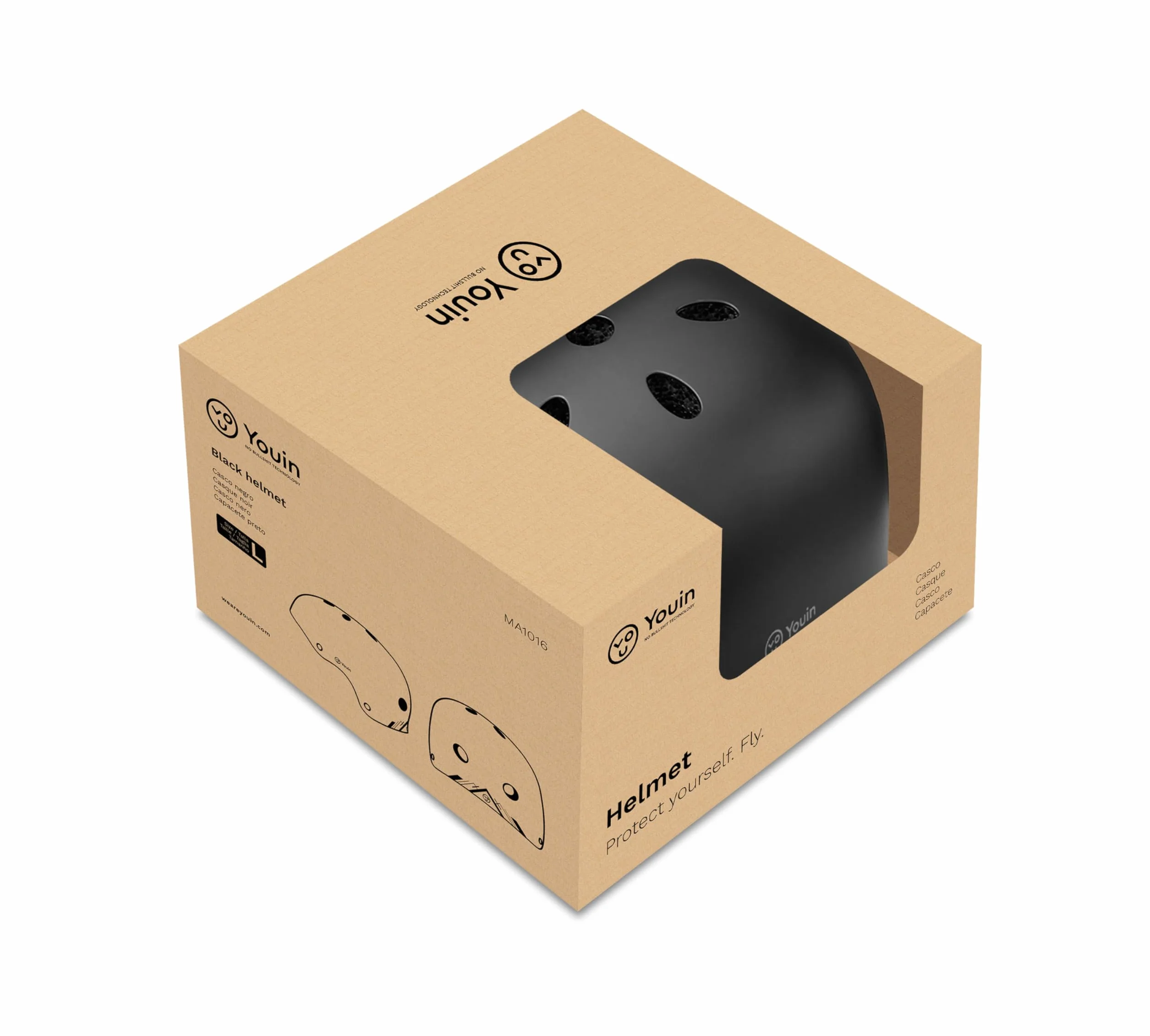 Youin MA1016 Casque Homologué EN1078 Léger Confortable Réglable Ventilé pour Vélo et Trottinette