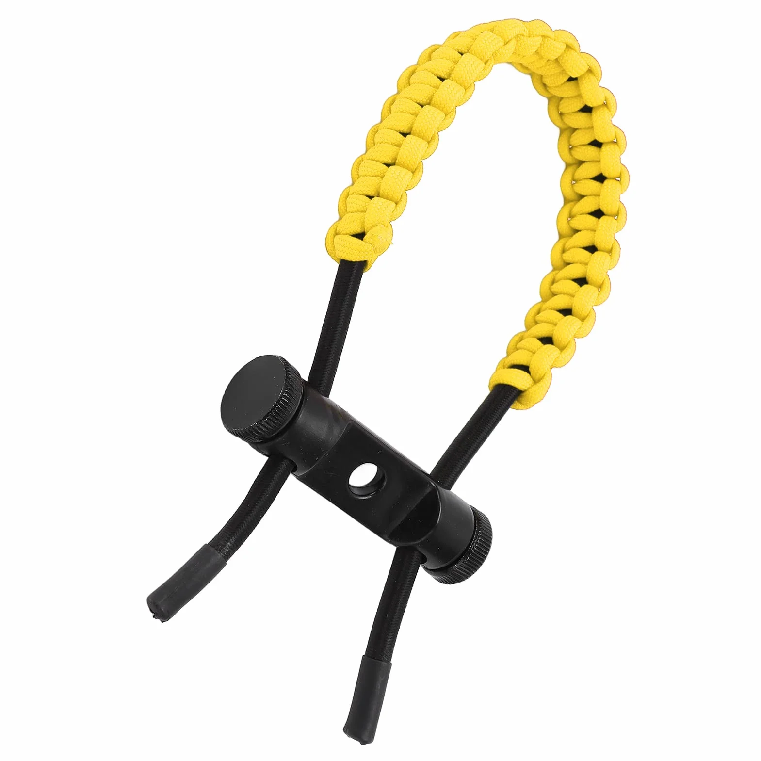 Élingues de Poignet d'Arc à Poulies Réglable, Corde de Dragonne Durable pour Tir à l'Arc (Jaune)