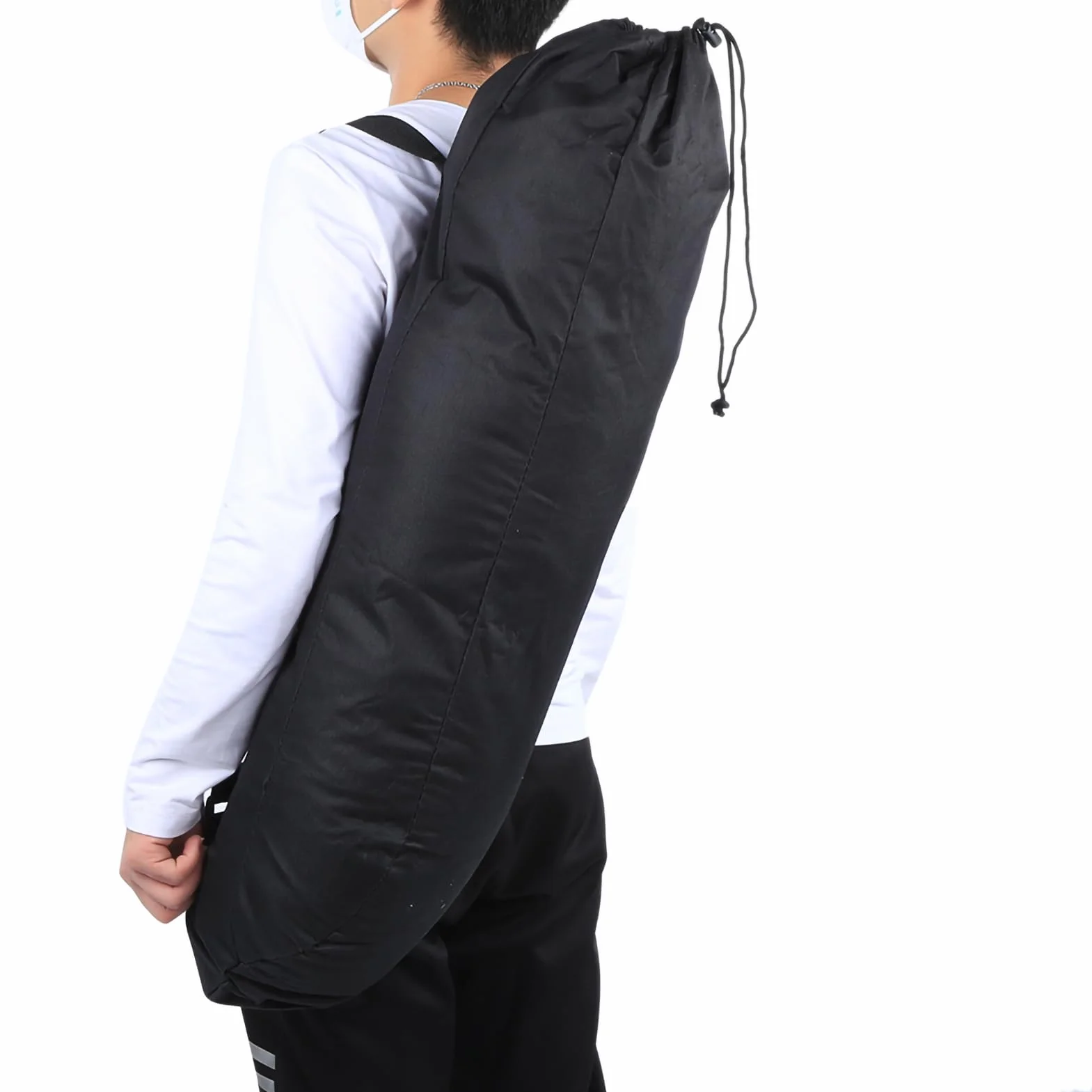 Sac de Planche à roulettes Imperméable Tissu Oxford 600D Pliable Noir