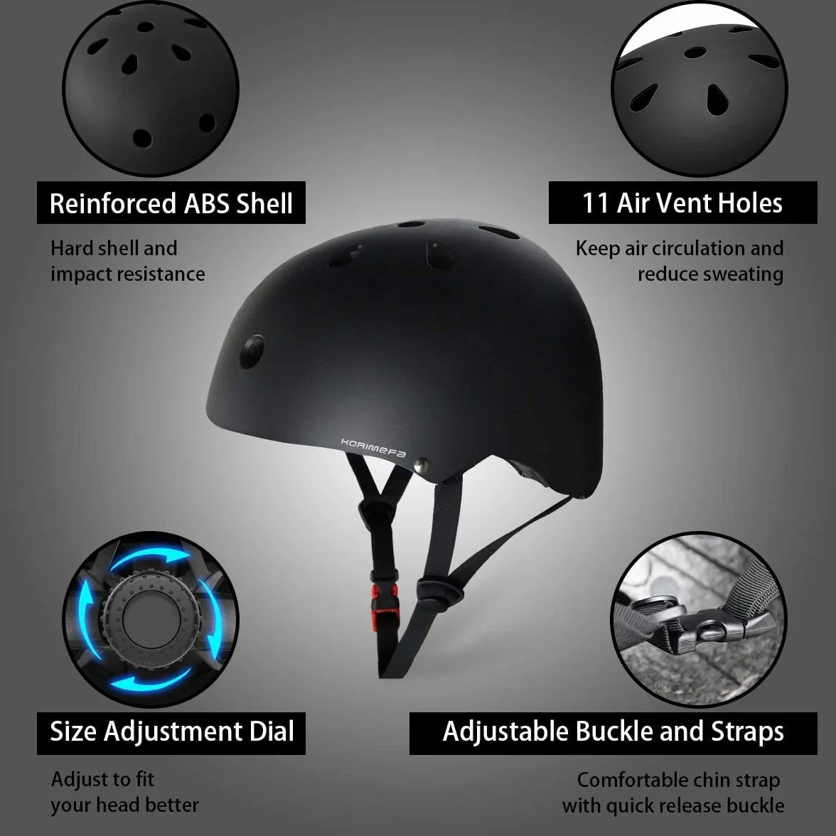 Casque ergonomique Xiaomi PURE Ninebot Kaboo Kugoo pour scooter électrique vélo skateboard