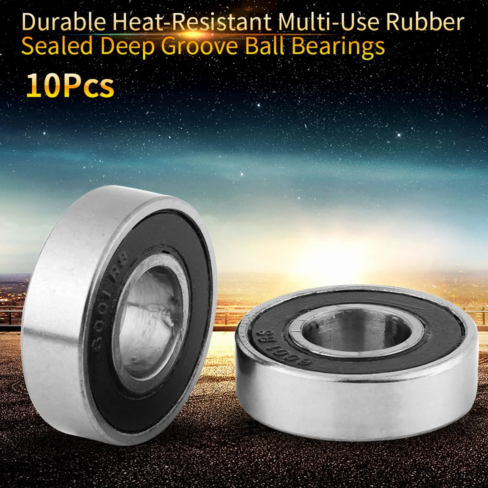 Roulement à Bille 6001-2RS 12x28x8 mm Roulements de Skateboard à Rainure Profonde Scellé en Caoutchouc