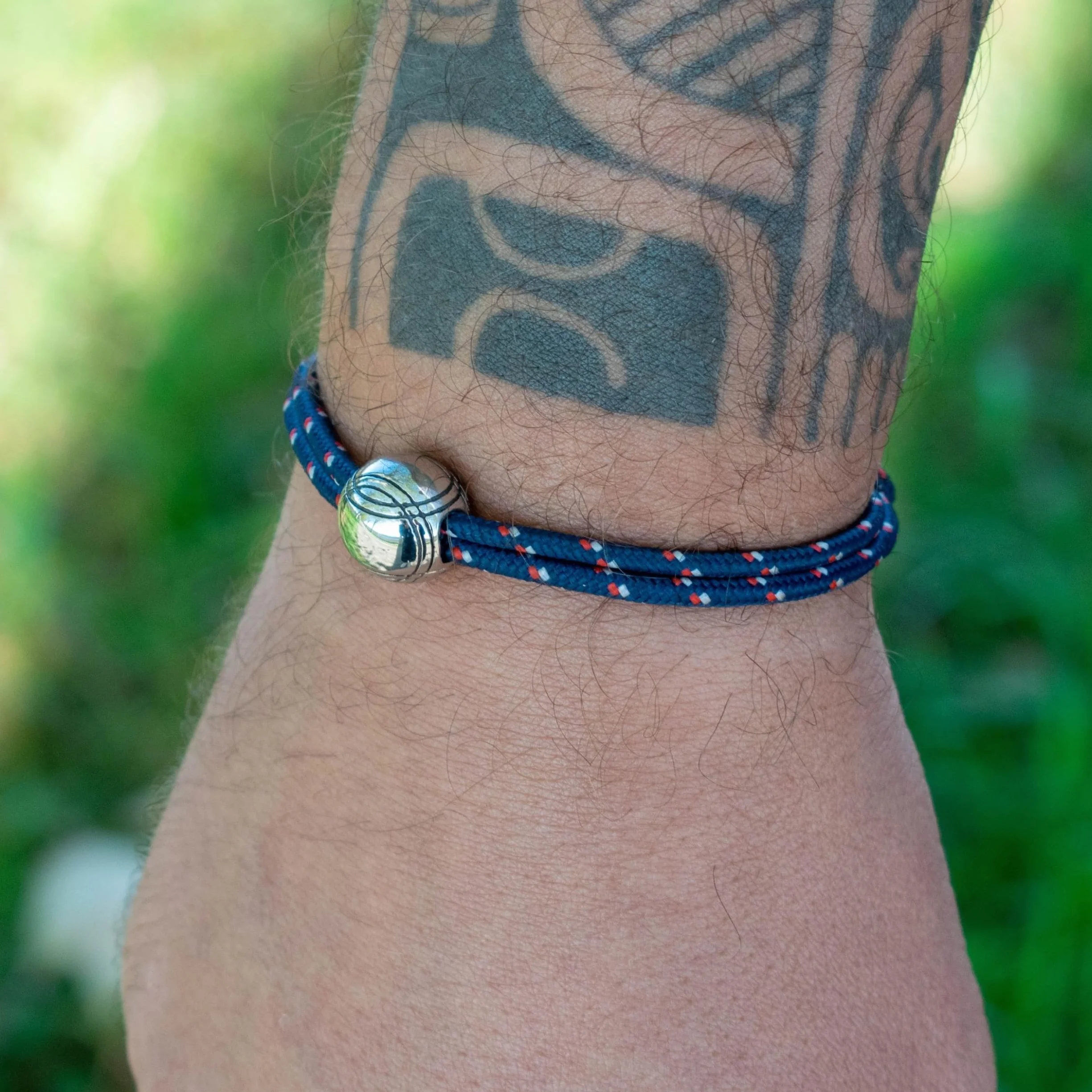 Bracelet pétanque acier inoxydable réglable homme femme - Cadeau Noël anniversaire fête des pères