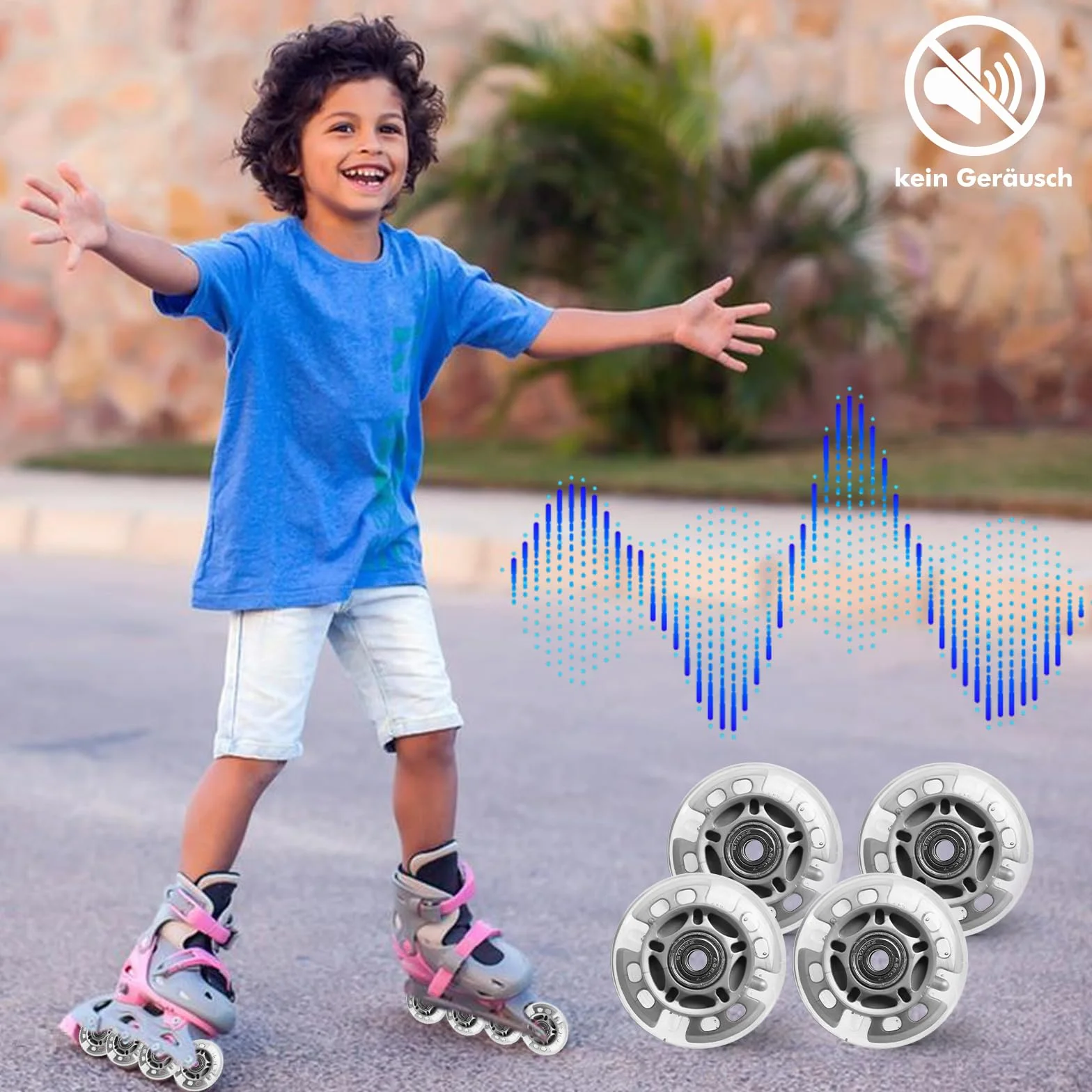 Roues de rollers LED 72 mm – Roulettes lumineuses avec roulements à billes pour patins