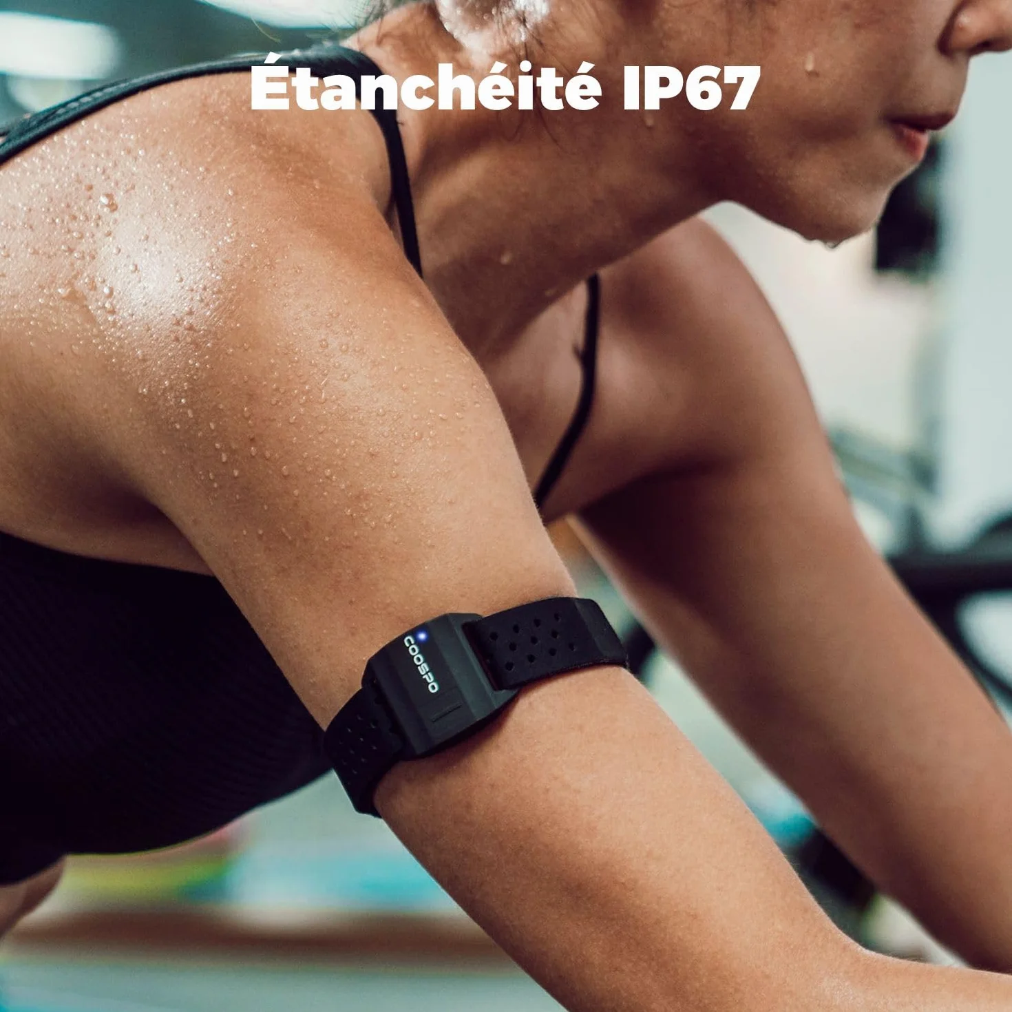 COOSPO Brassard optique Bluetooth 4.0 ANT+ compatible iFit Polar Strava Wahoo Garmin Peloton