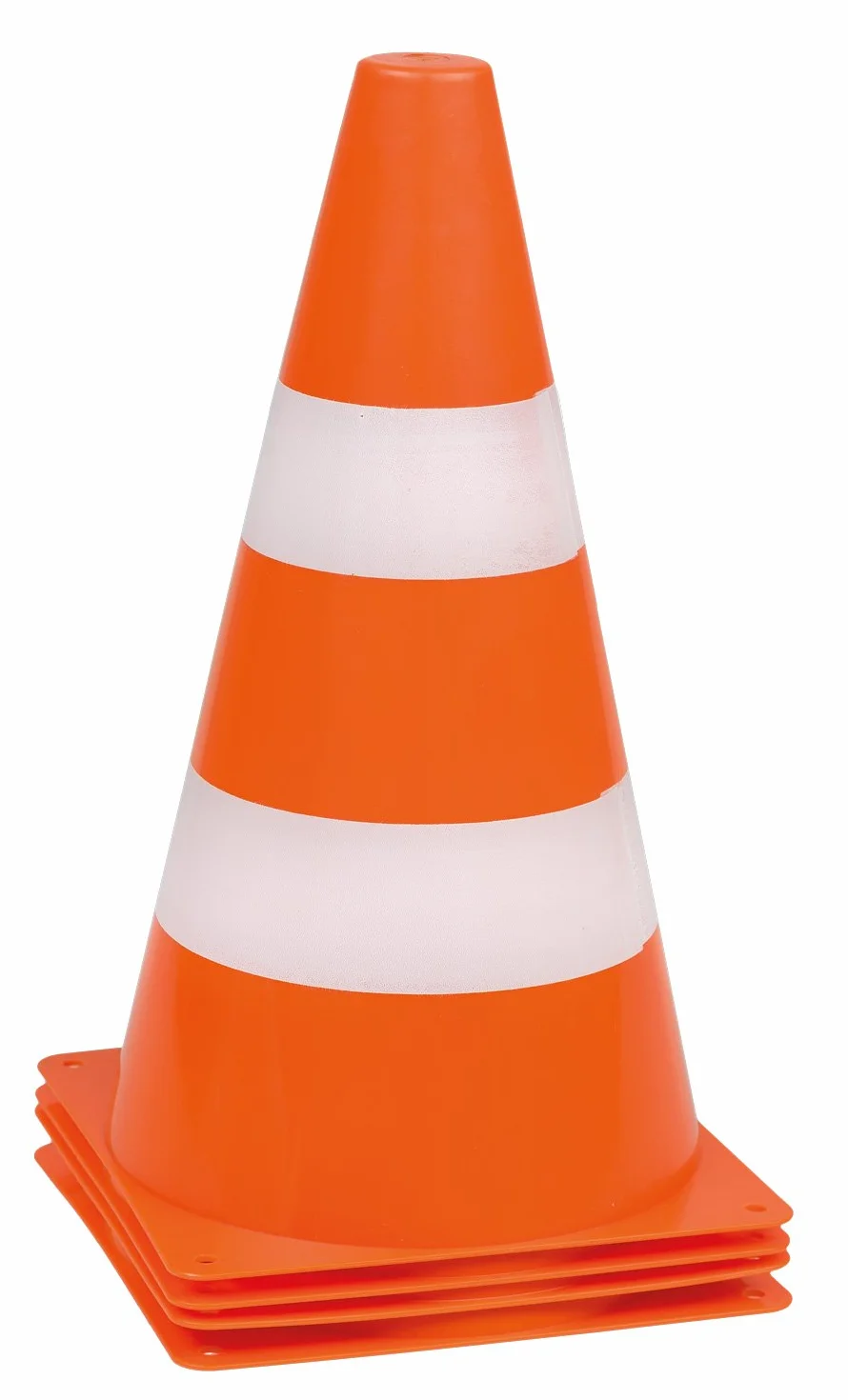 Idena Lot de 4 cônes de signalisation en Plastique Orange 24 x 13,5 cm pour Sport Extérieur