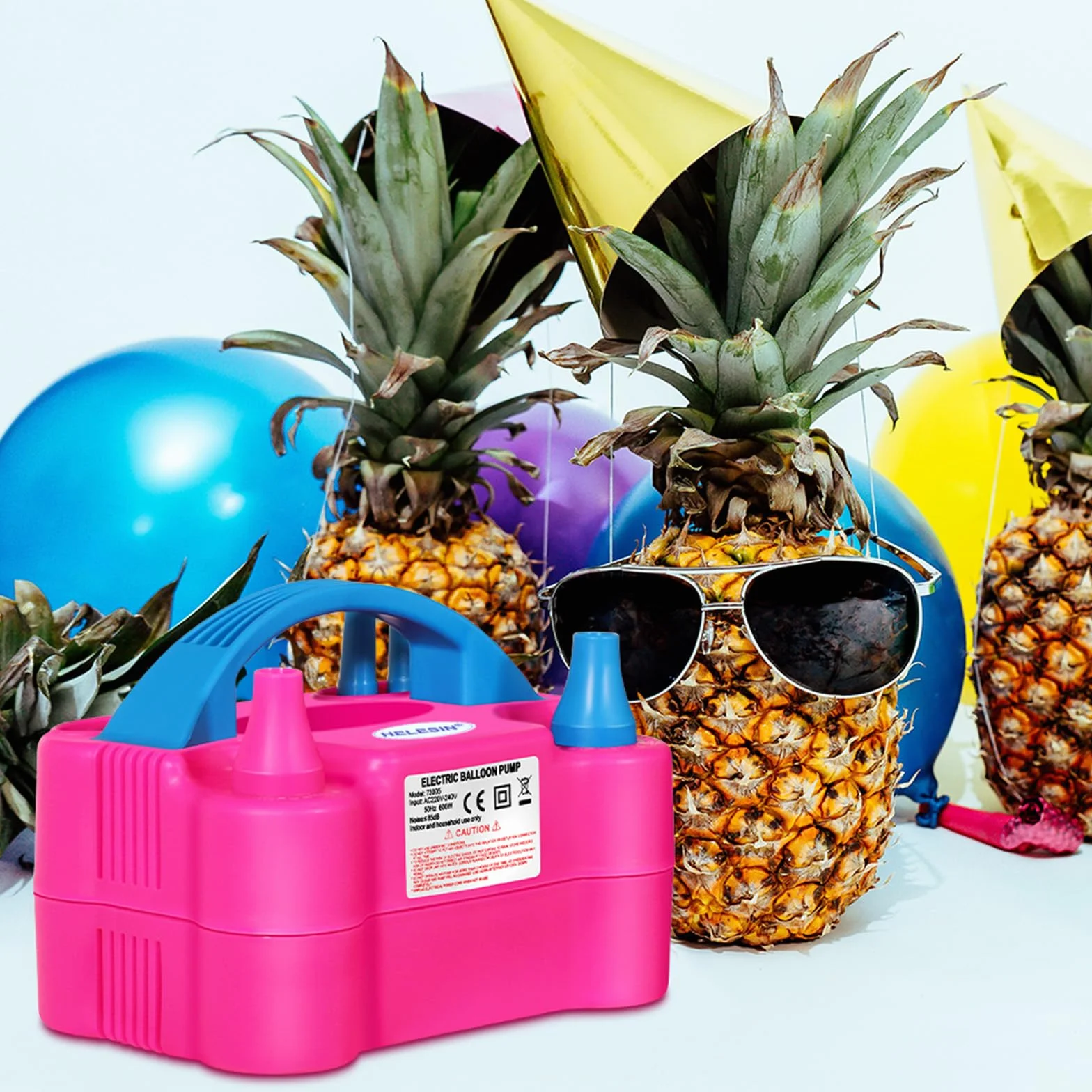 Pompe à ballon électrique 600 W portable 2 modes de gonflage HELESIN