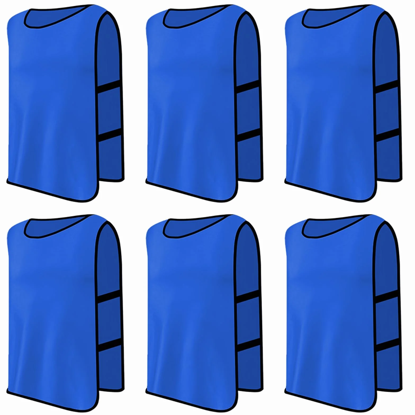 Lot de 6 Chasubles d'Entraînement Sport Enfants Football Gilet Professionnel Pratique Basket Rugby Hockey