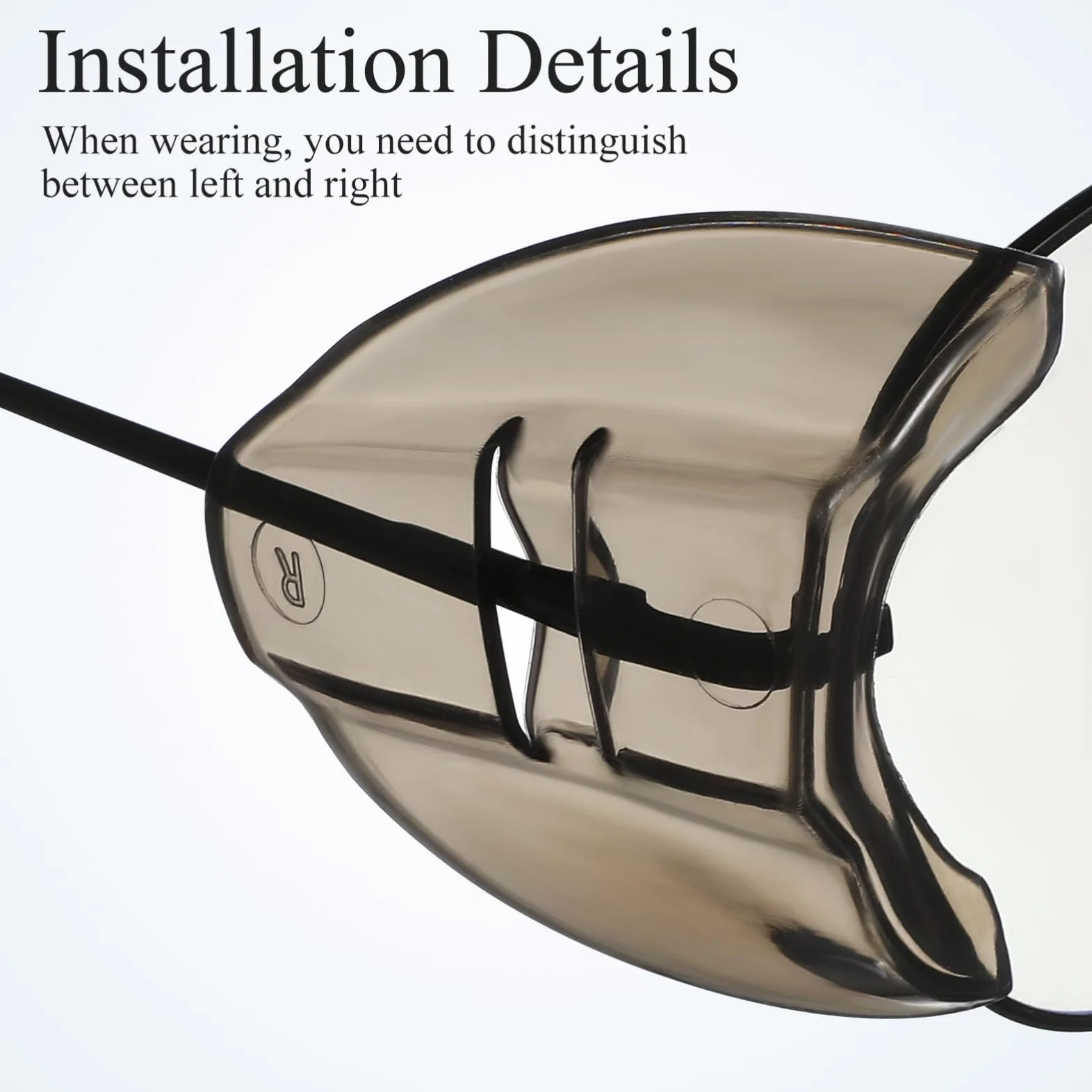 SEWACC 2Paires Protection Latérales Amovibles Tpu pour Lunettes de Sécurité Marron Foncé