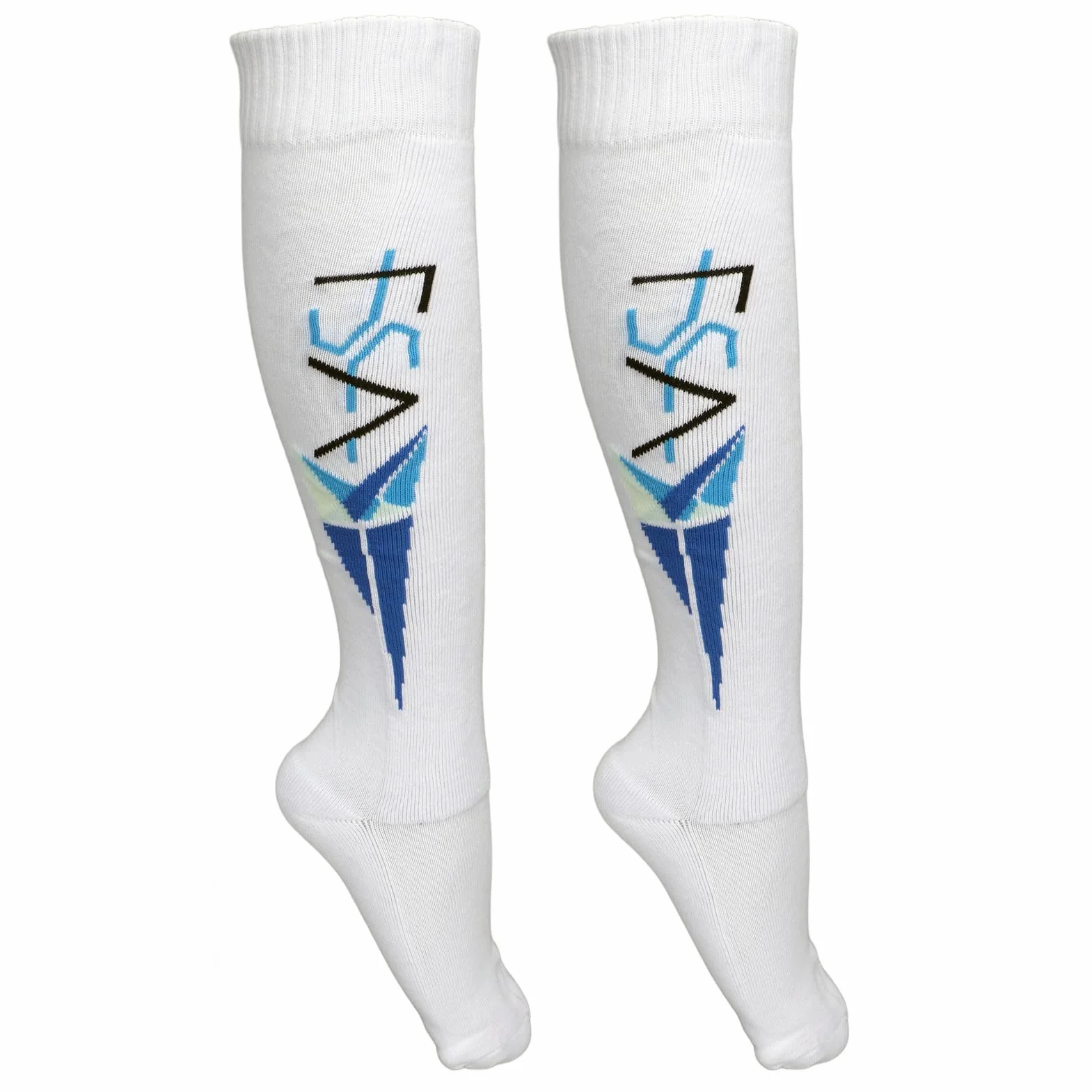 Chaussettes d'escrime pour Adultes, Bas de Protection Absorbant la Transpiration Bleu épaissi