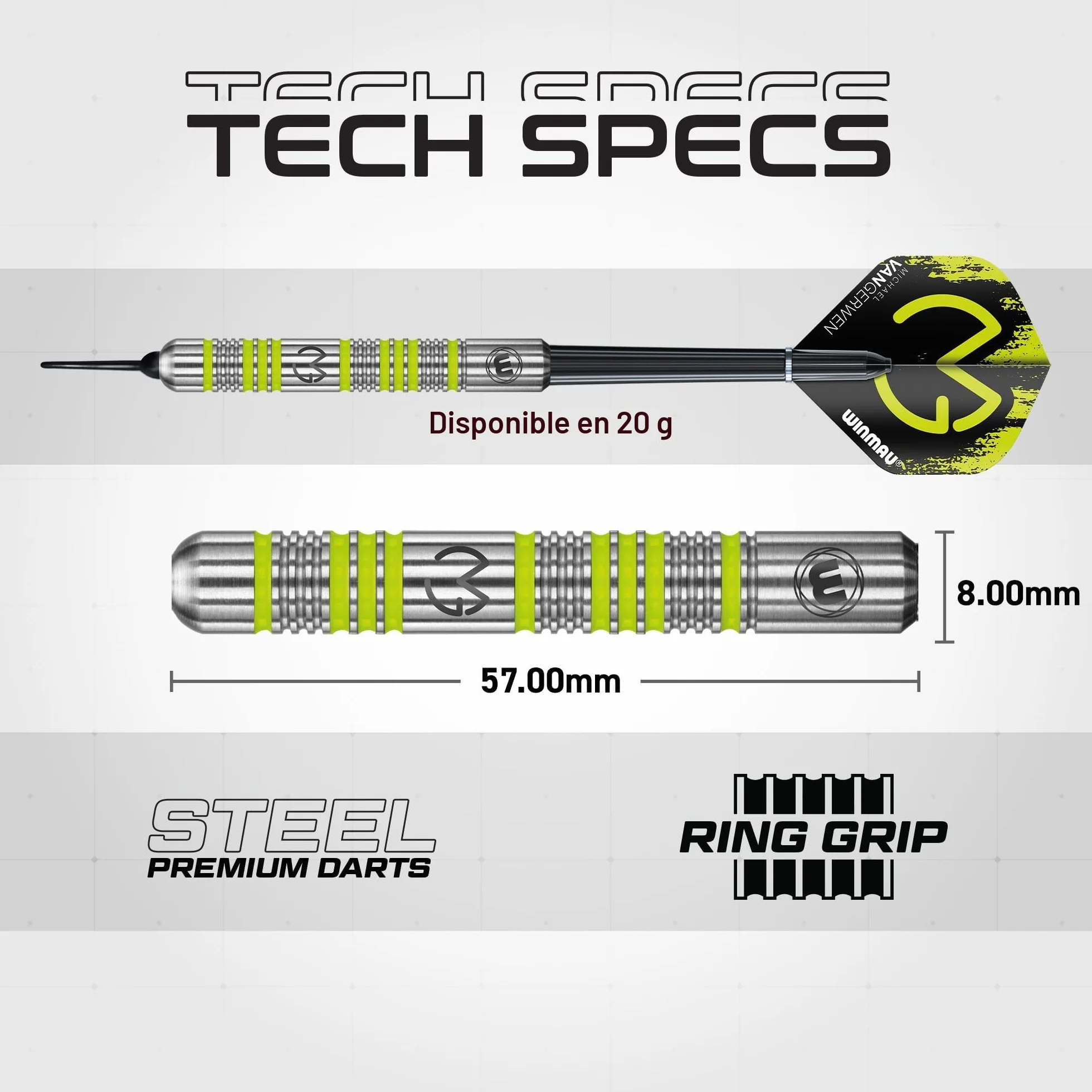 WINMAU Michael Van Gerwen MvG 50 Piece Darts Set with Shafts, Flights & Accessories