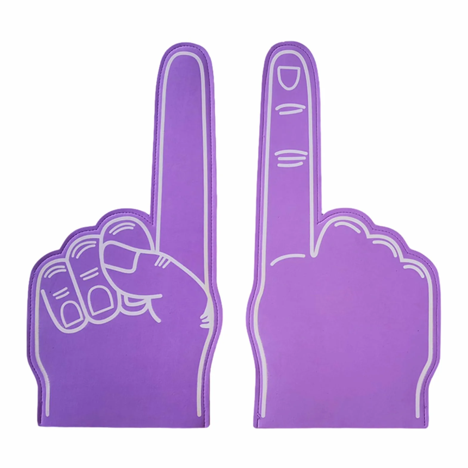 Lot de 2 doigts géants en mousse 45,7 cm pour fans de sport