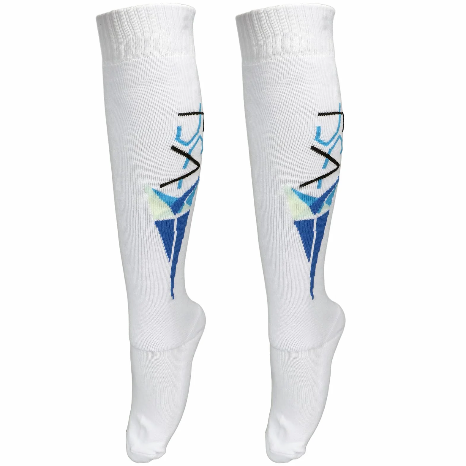 Chaussettes d'escrime pour Adultes, Bas de Protection Absorbant la Transpiration Bleu épaissi