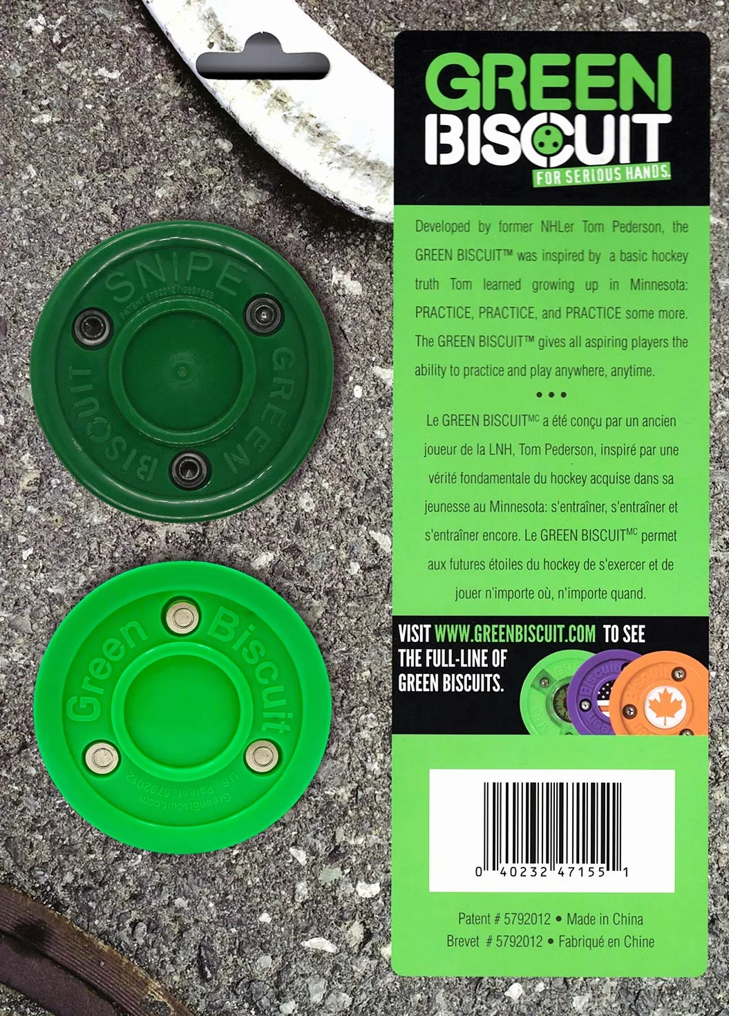 Green Biscuit Palets d'entraînement combinés Passe+tir