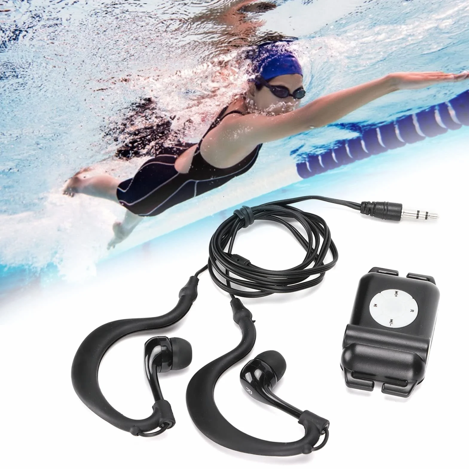Lecteur MP3 étanche IPX8 avec Casque sous-Marin pour Natation
