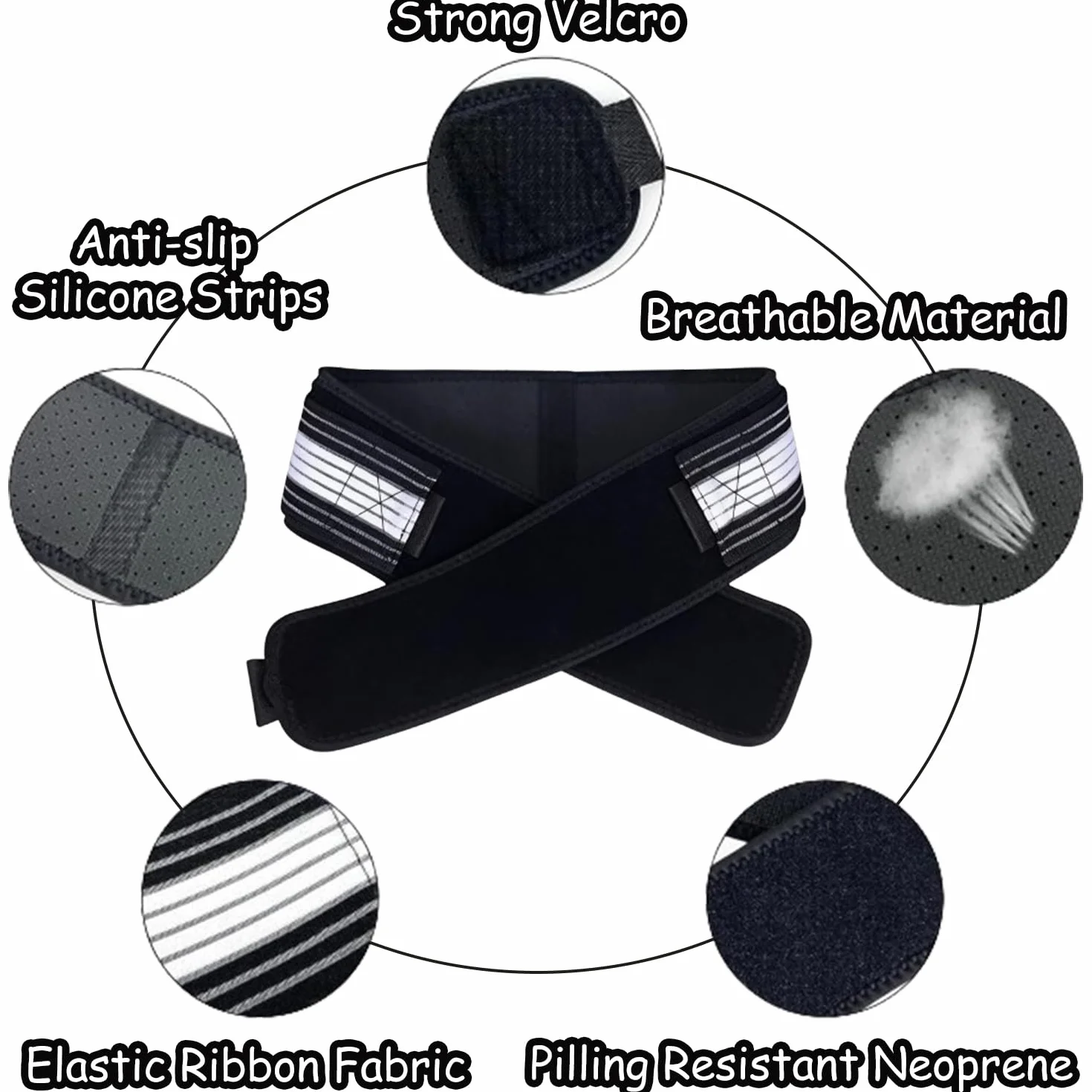 Ceinture de Soutien Sacro-Iliaque Lombaire, Stabilise Hanche, Soulage Douleurs Sciatiques Pelvienne Dos Grossesse