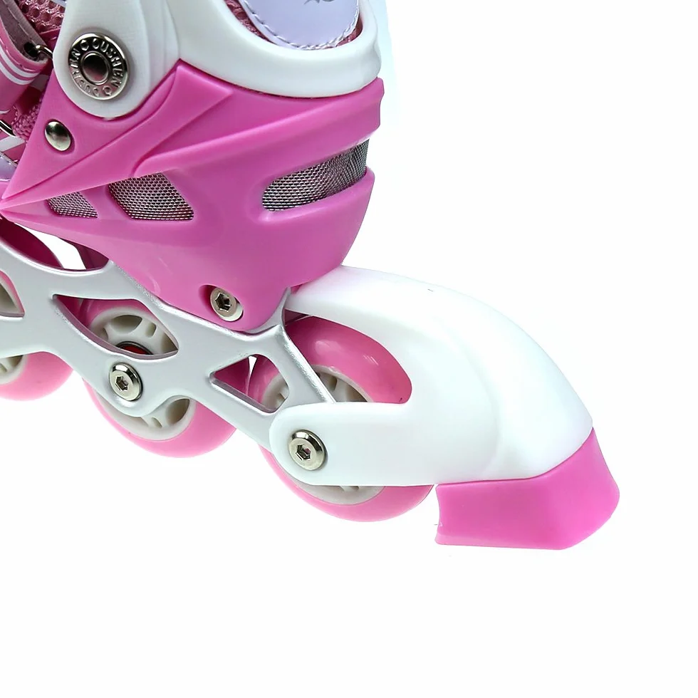 Rollers enfant ajustables taille 35-38 ABEC 7 4 roues rose