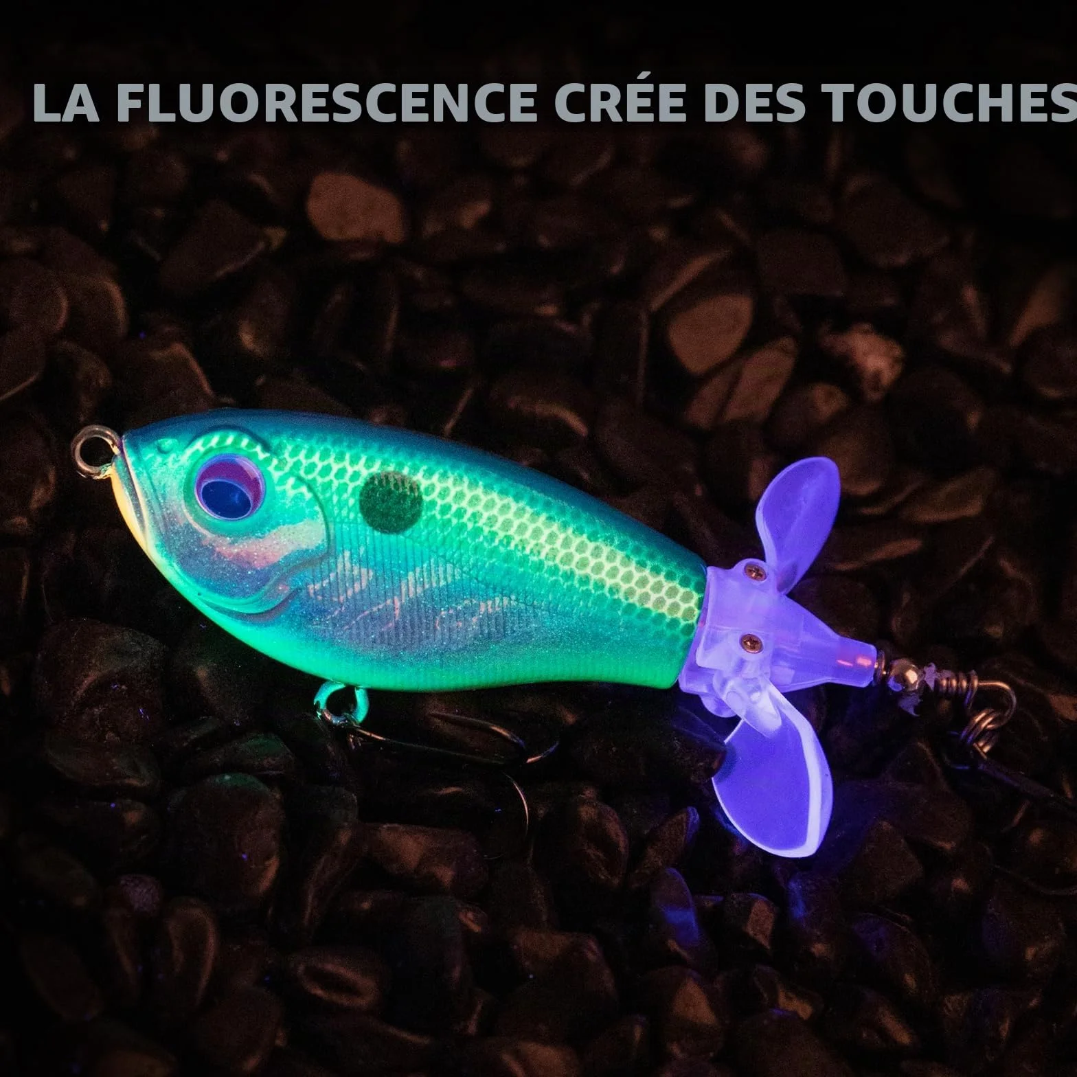 TRUSCEND Easy Catch Popobait Hameçon BKK Leurre Surface Whopper Popper Topwater Brochet Perche Truites Basse Silure