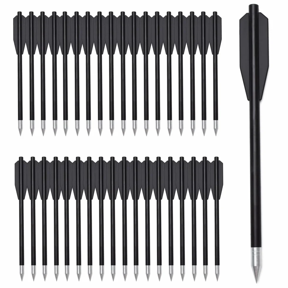 Flèche Arbalète Pistolet en Plastique 50 LB / 80 LB 6.3" Boulons d'arbalète pour Cible de tir et Chasse (12/36pcs)