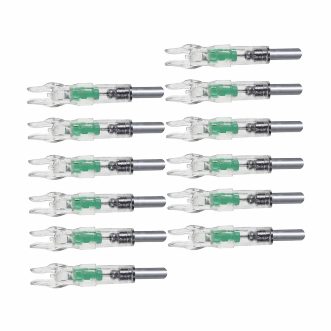 Encoches Lumineuses LED pour Flèches Lot de 12 Plastique Archerie