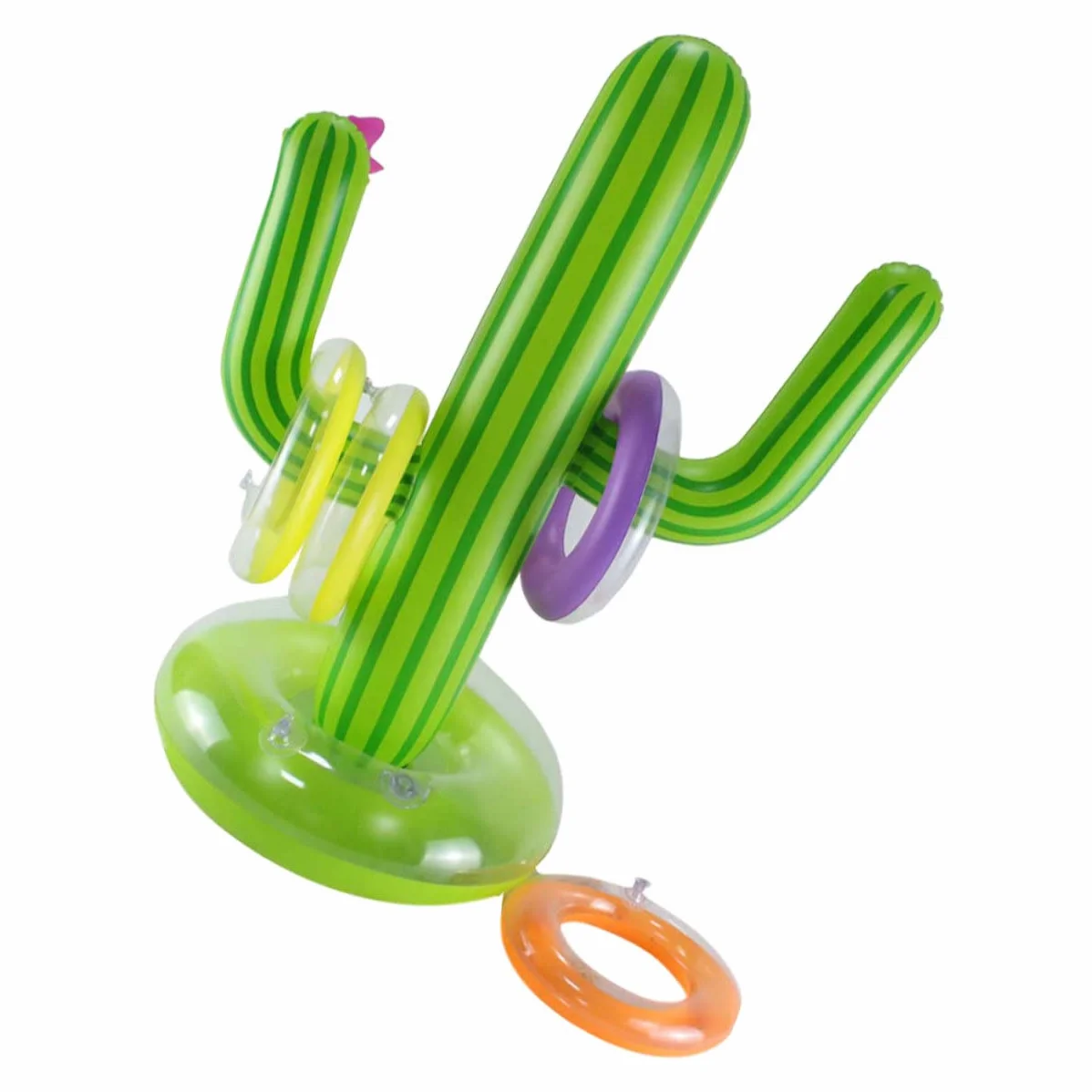 Jeu Anneaux Gonflables Cactus de Plage à Lancer Vert