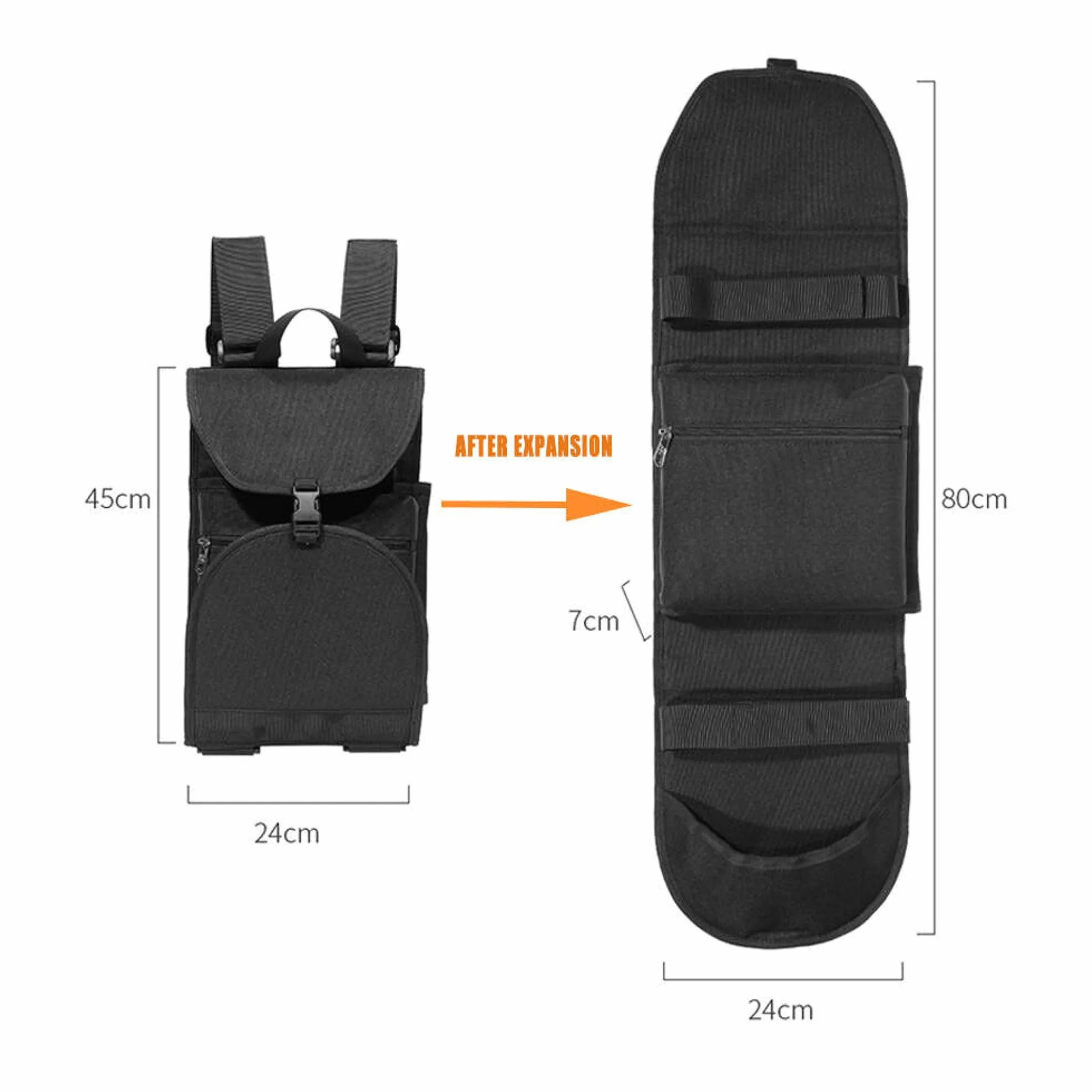 Sac à dos planche à roulettes + Clé T Skate Tool Accessoire Skateboard Housse Longboard Sac de transport